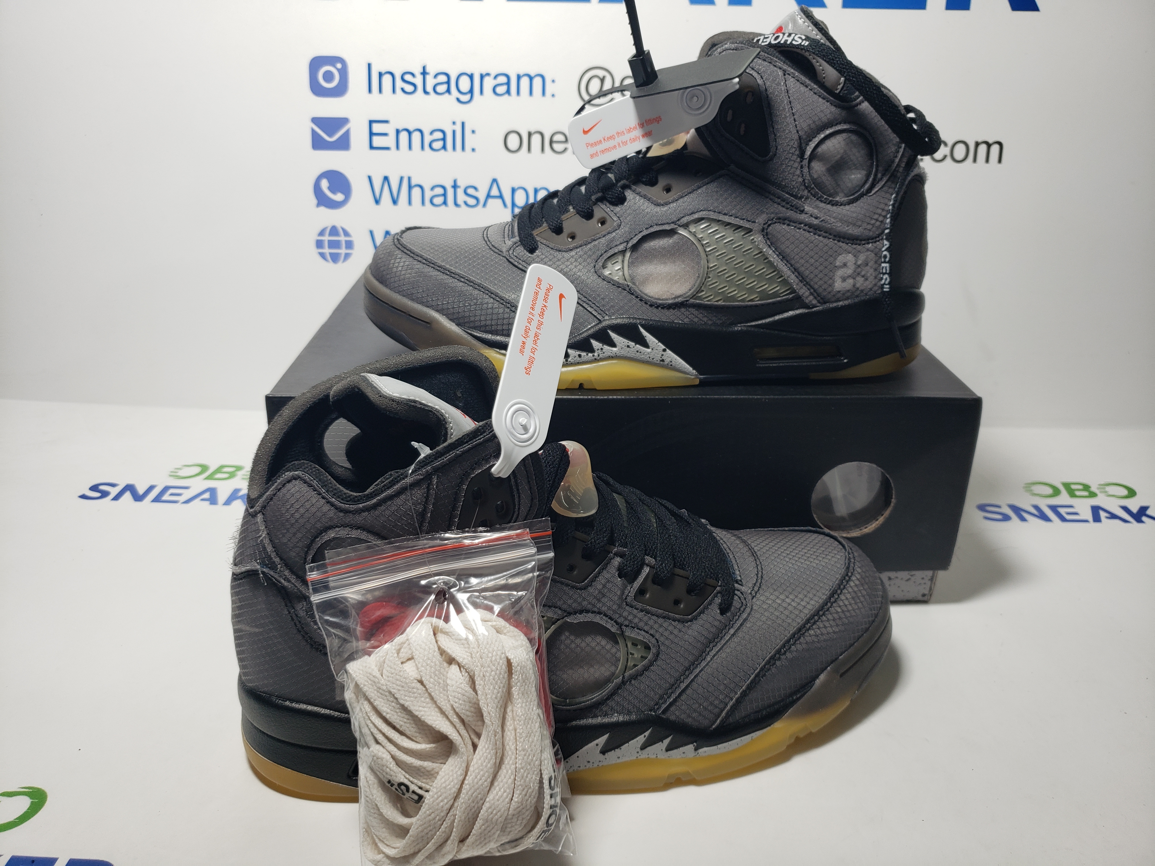 Air Jordan 5 Retro Off-White Black CT8480-001 review Obosneaker 01