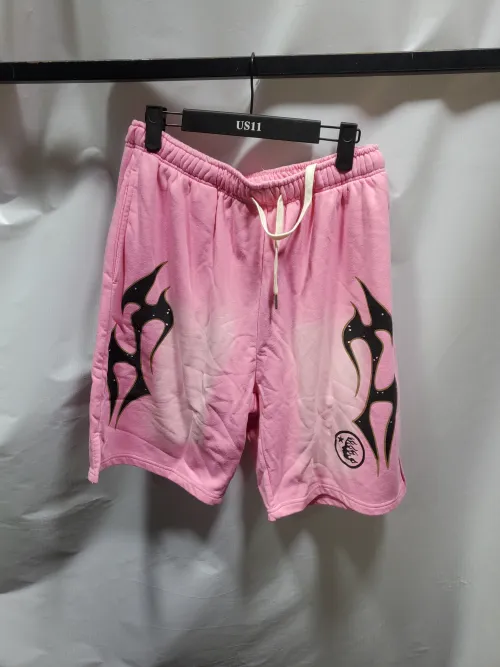 Hellstar Flame Shorts Pink/Black/Grey review 