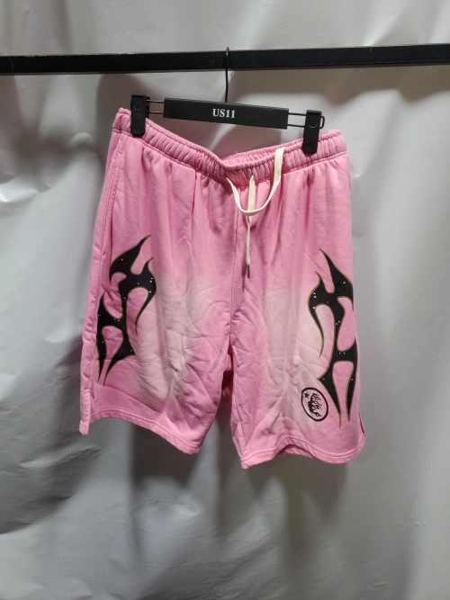 Hellstar Flame Shorts Pink/Black/Grey review 