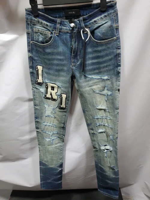 OBO AMIRI Blue Varsity Jeans review 