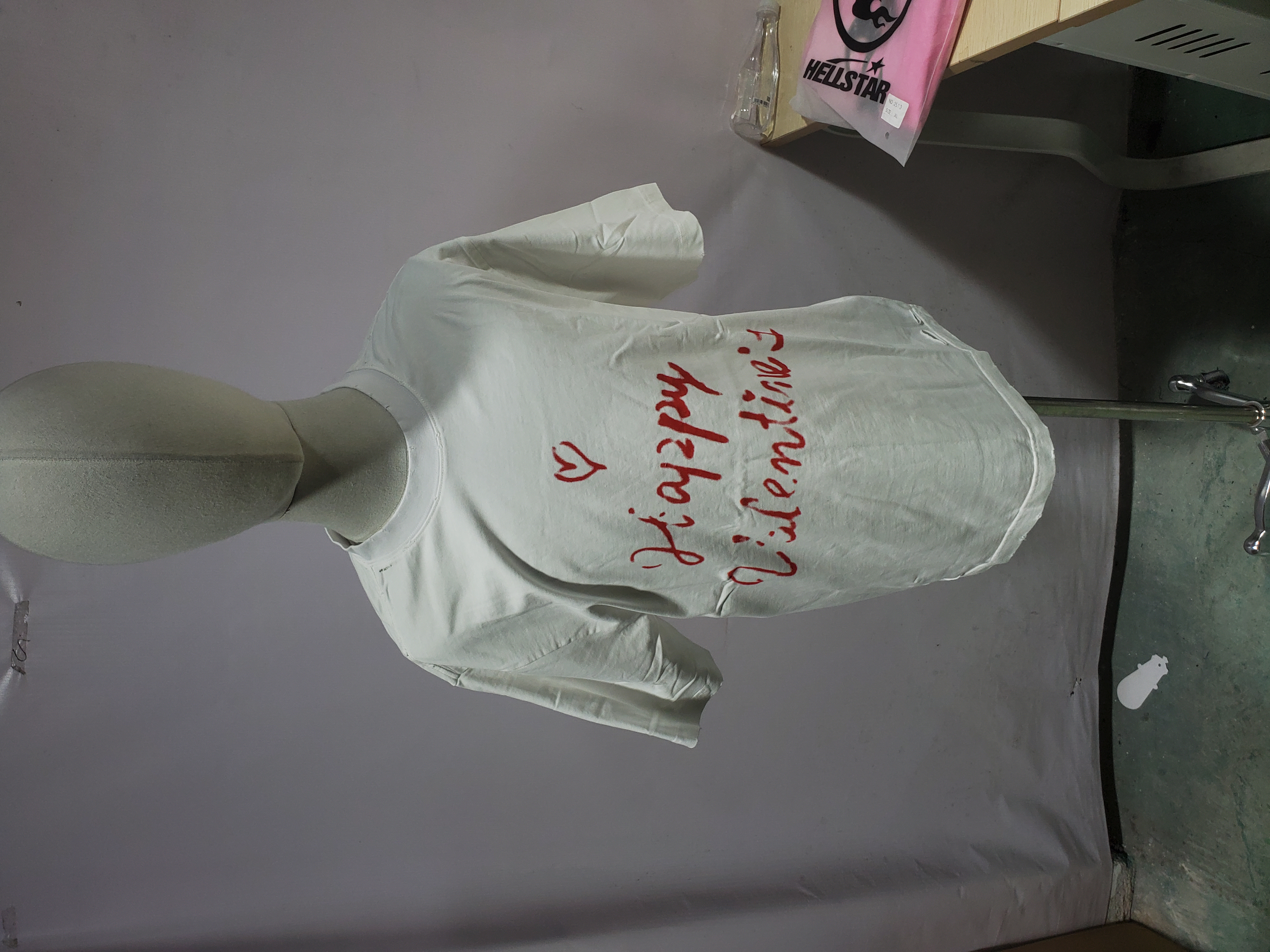 Balenciaga 25ss Valentine's Day Limited Edition Heart Slogan Ripped T-shirt White review Obosneaker 00