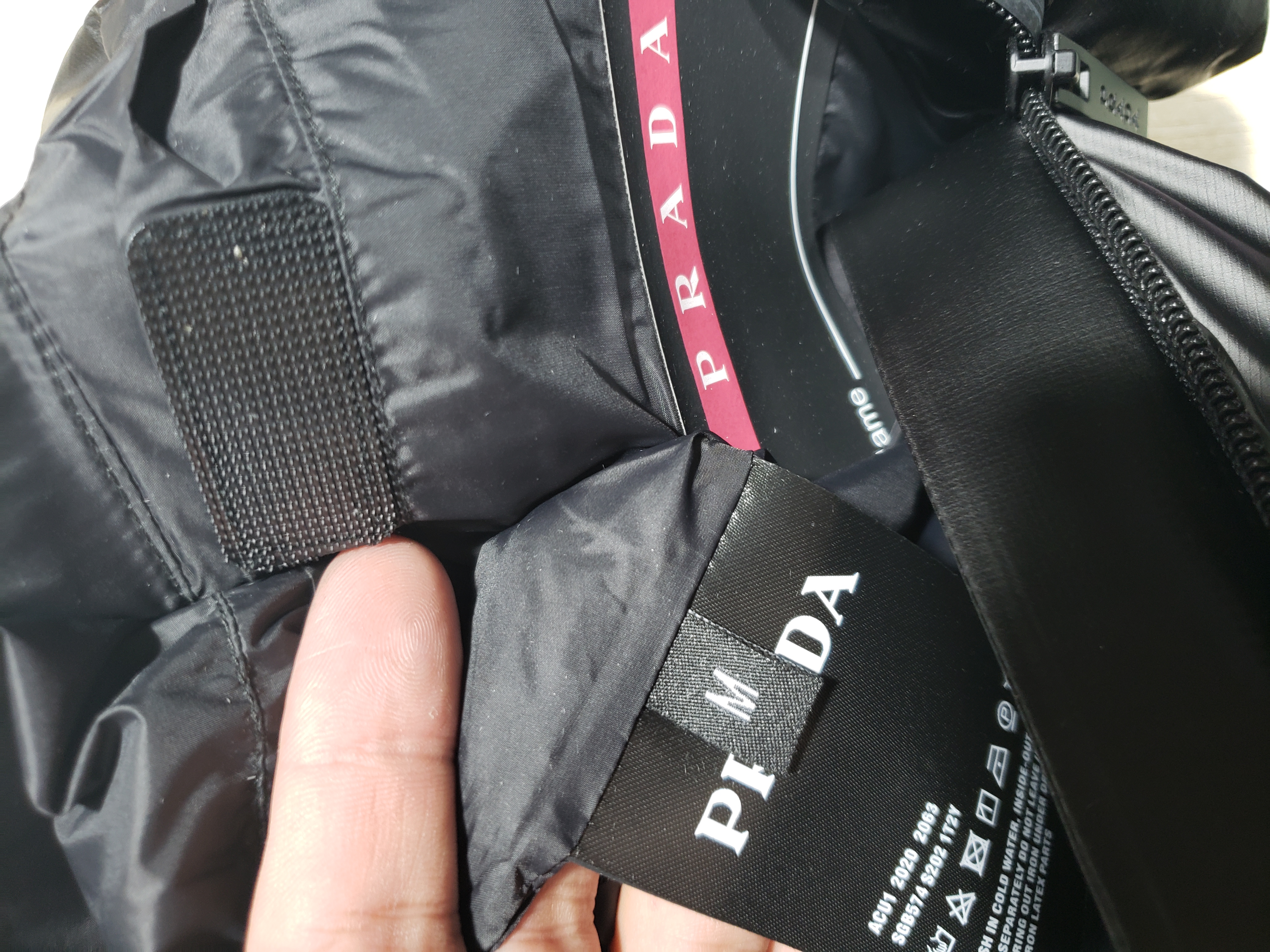 Prada Red Stripe Logo Down Jacket review Obosneaker 03
