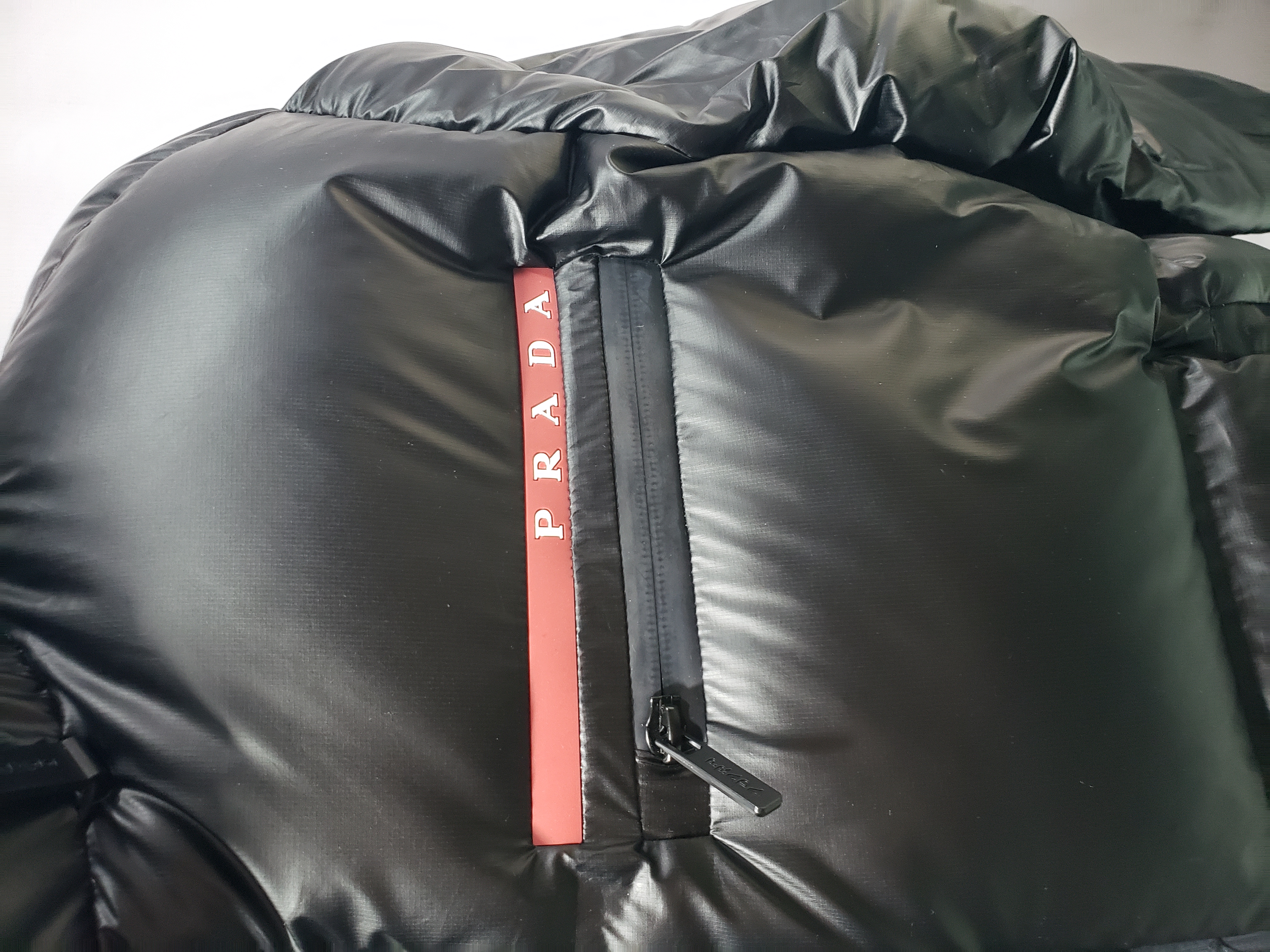 Prada Red Stripe Logo Down Jacket review Obosneaker 04