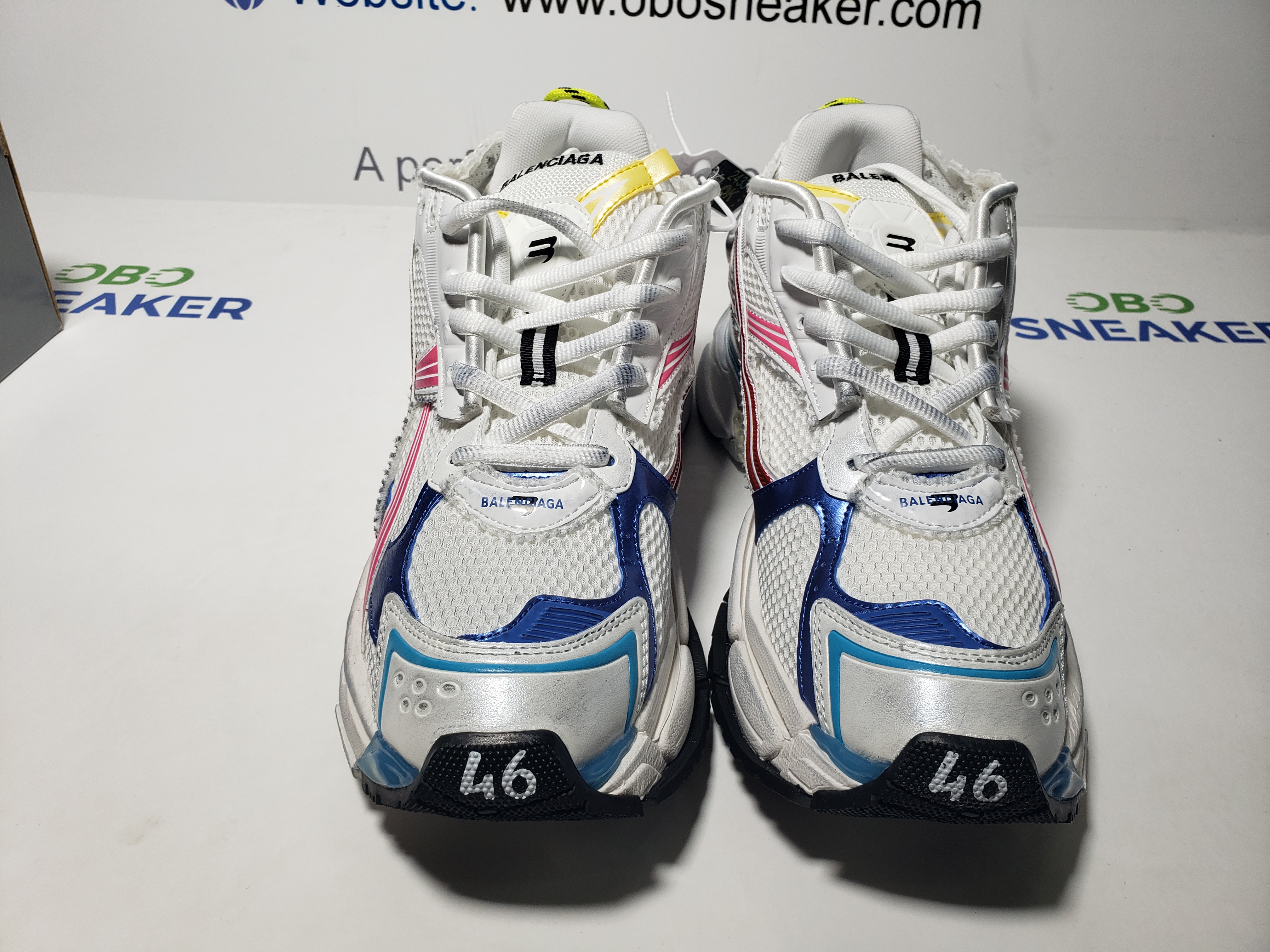 Top Version Balenciaga Runner Sneaker White Multi-Color 772774 W3RBW 9645 review Obosneaker 03