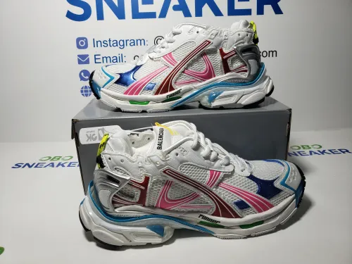 Top Version Balenciaga Runner Sneaker White Multi-Color 772774 W3RBW 9645 review 