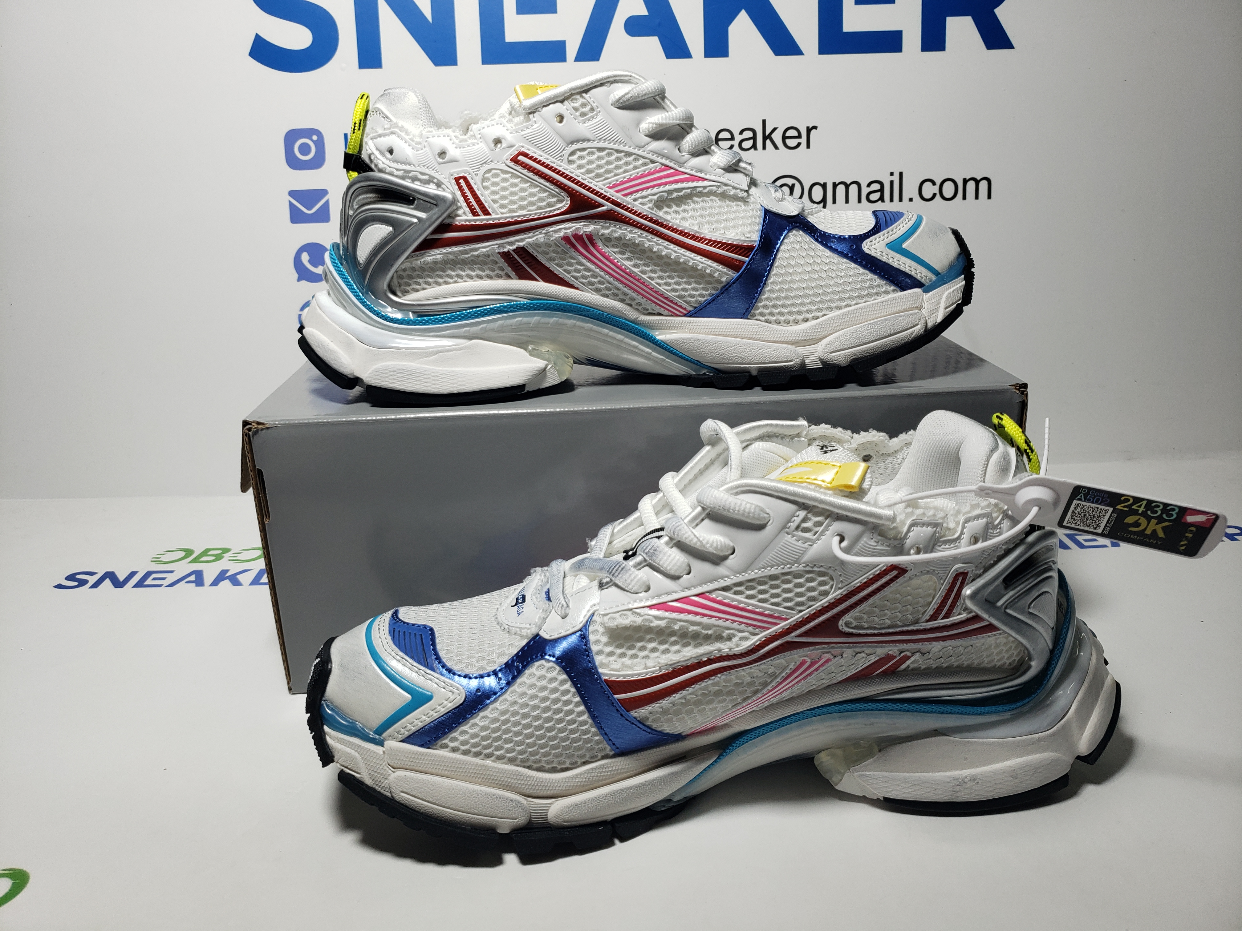 Top Version Balenciaga Runner Sneaker White Multi-Color 772774 W3RBW 9645 review Obosneaker 01