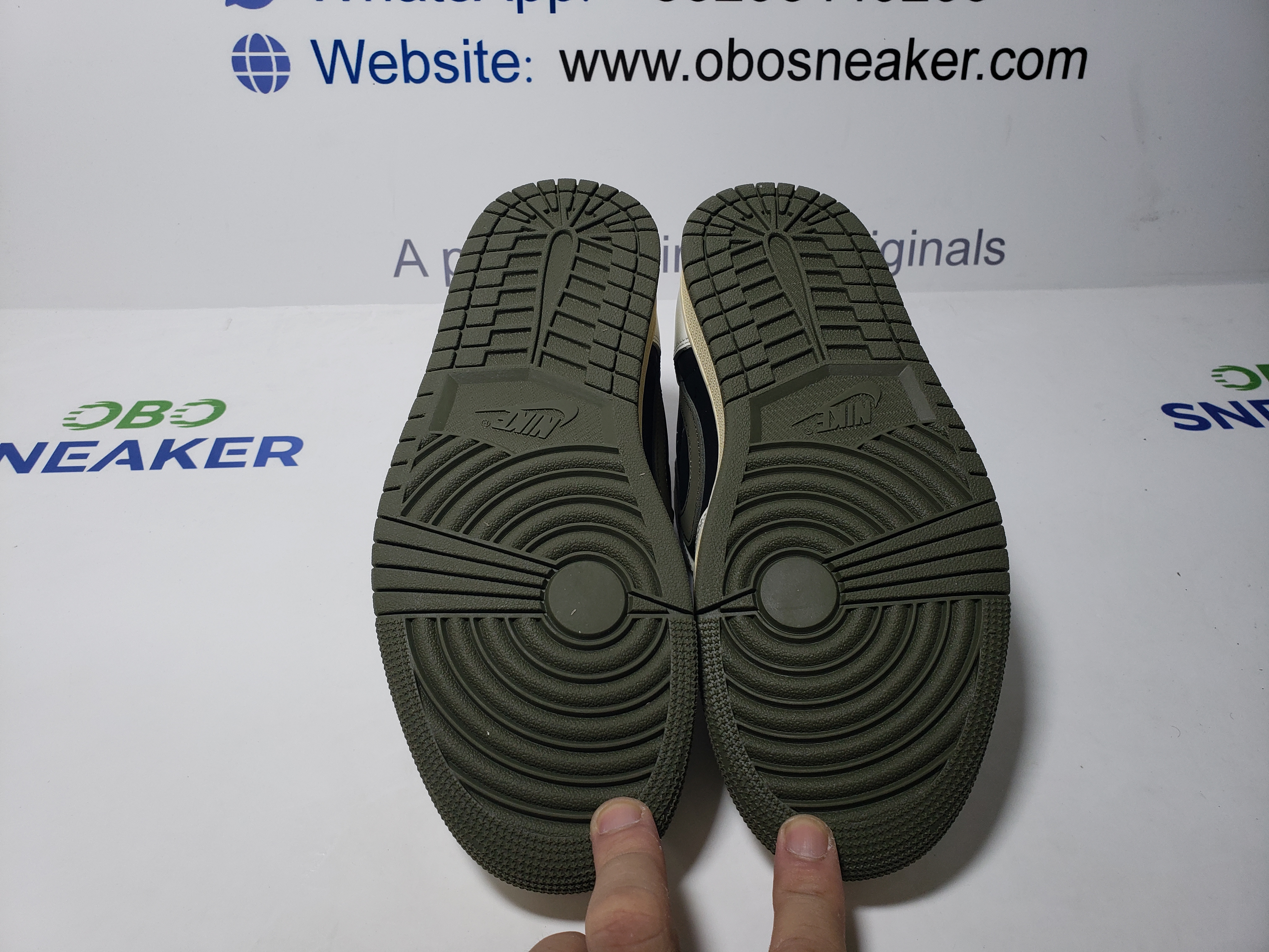 【$59 SALE】Air Jordan 1 Retro Low OG SP Travis Scott Olive (Women's)  DZ4137-106 review Obosneaker 04