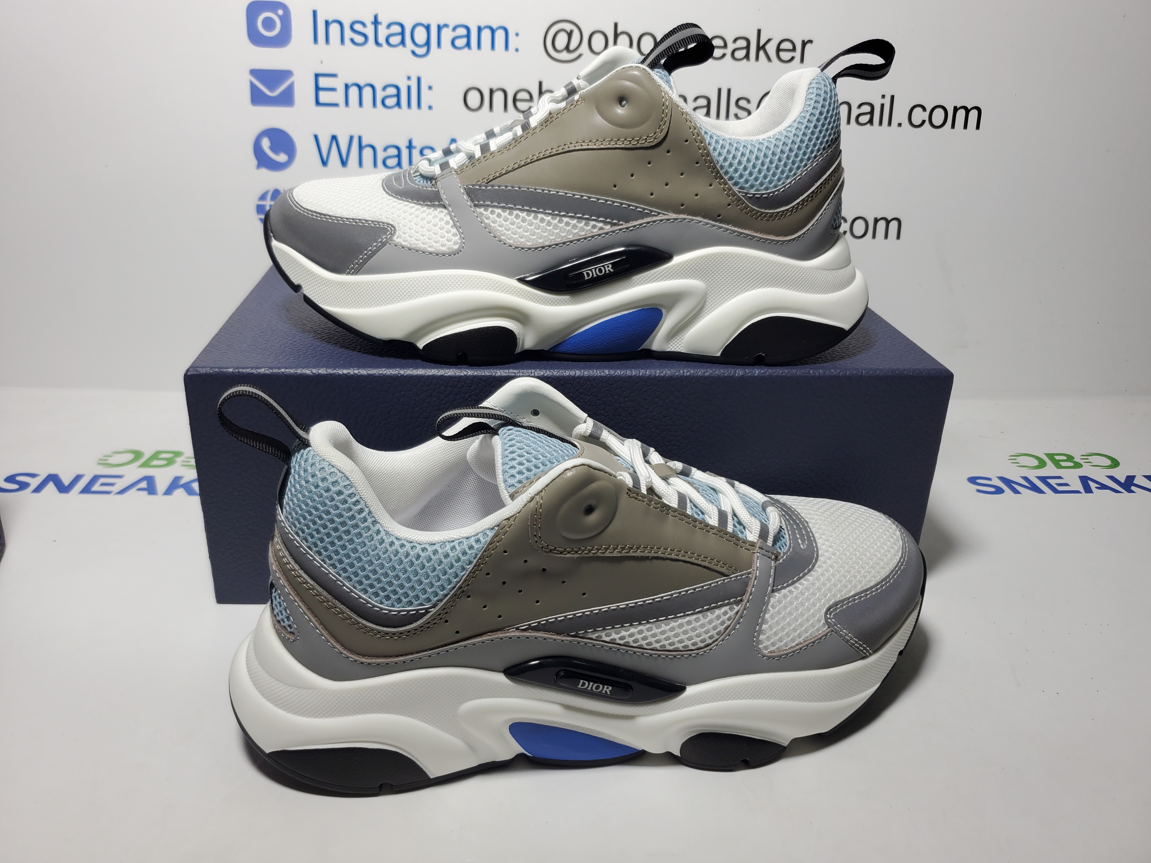 Dior B22 White Blue 3SN231YXX_H865 review Obosneaker 00