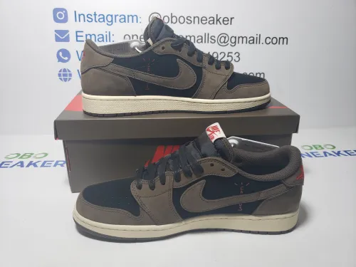 TOP Version Travis Scott x Air Jordan 1 Low OG SP-T CQ4277-001 review 