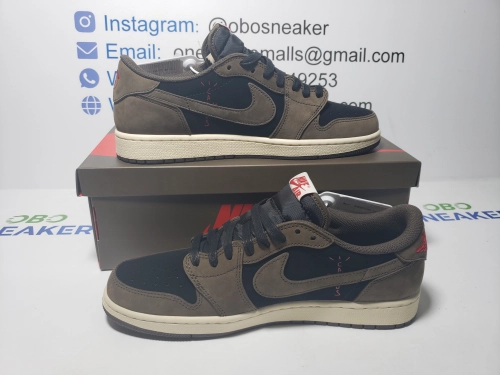 TOP Version Travis Scott x Air Jordan 1 Low OG SP-T CQ4277-001 review 
