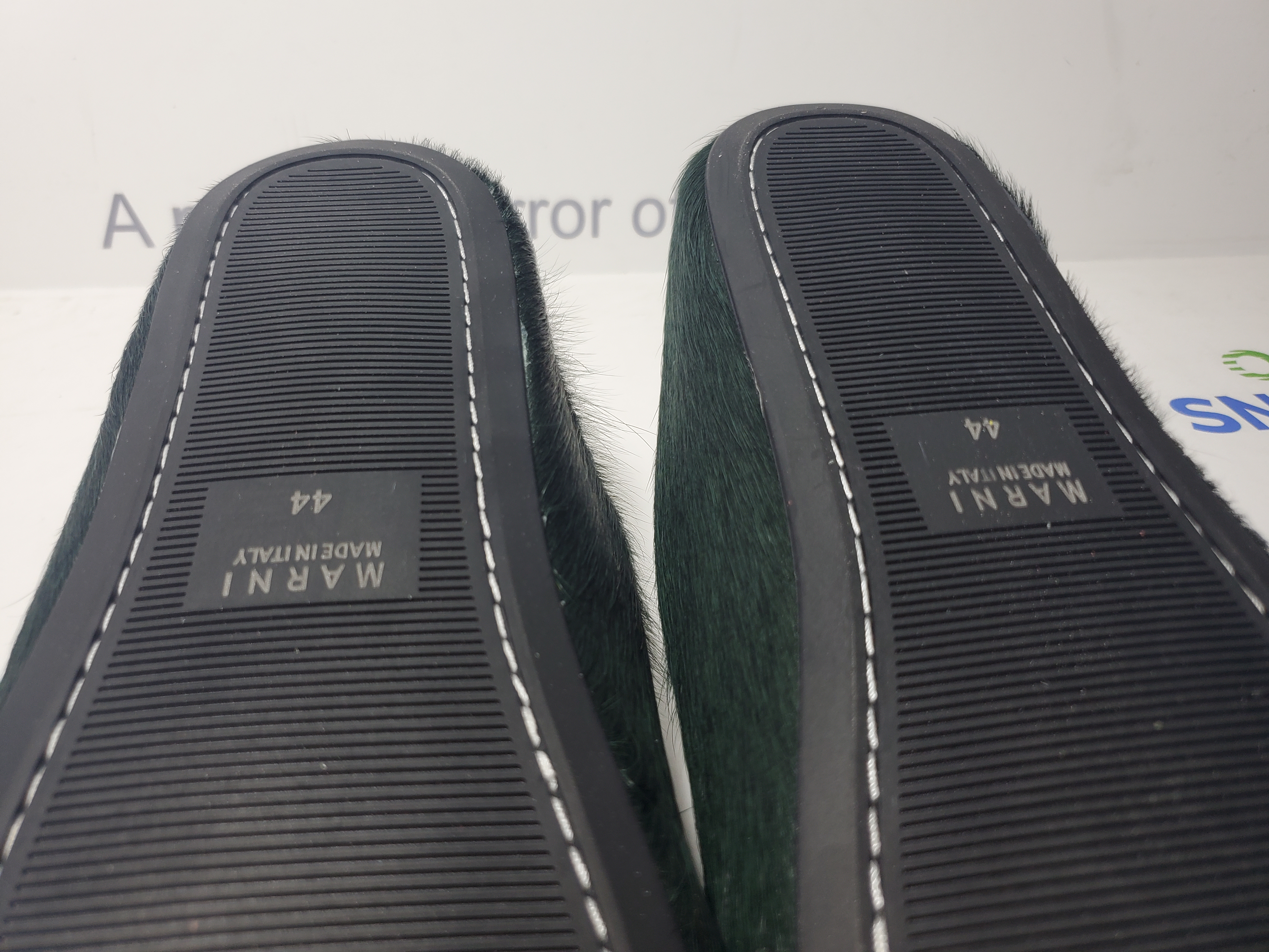 Marni Long-Hair Calfskin Fussbett Sabot Sea Green MR000600P412200V78 review Obosneaker 05