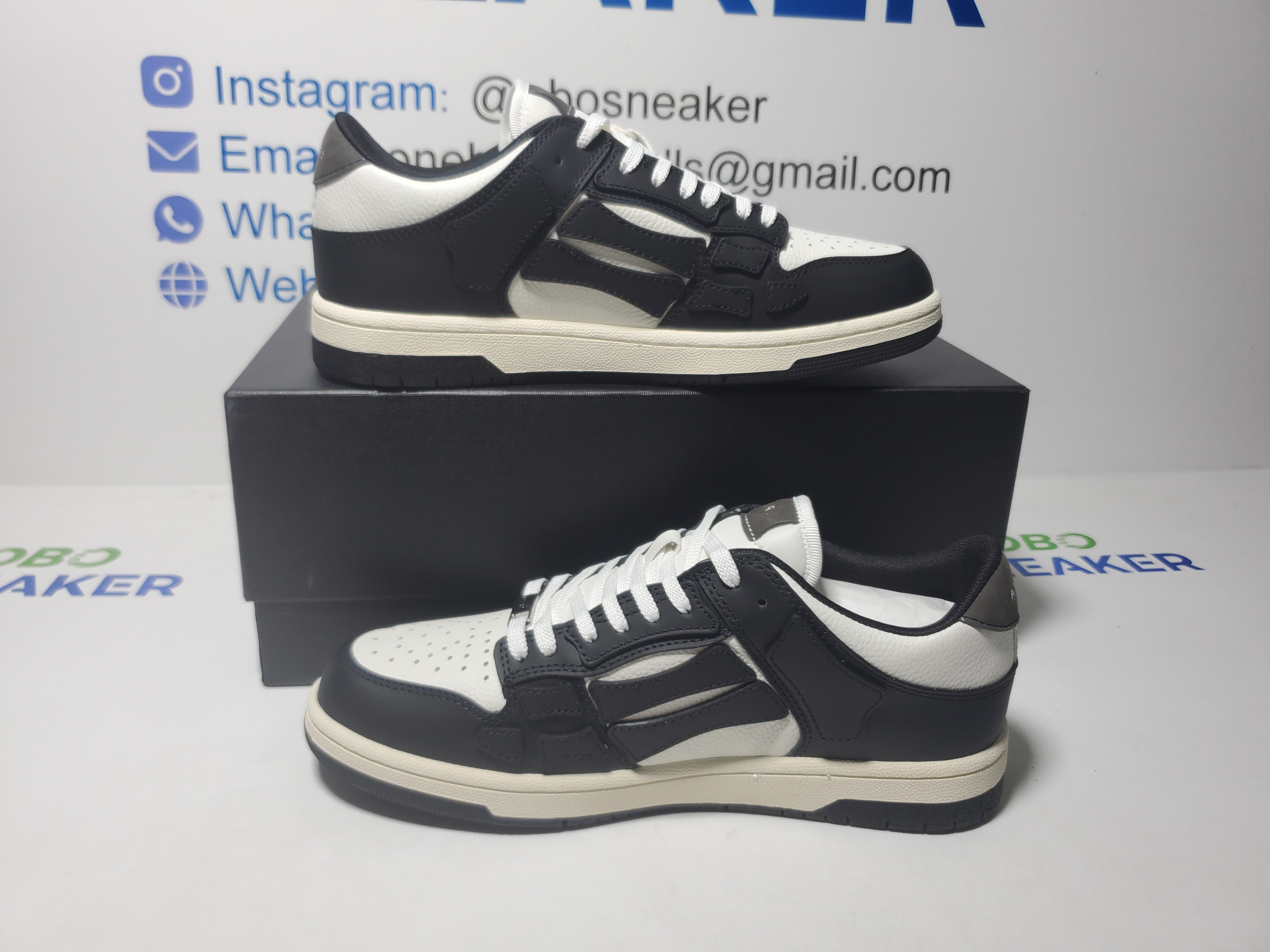 AMIRI MA-1 Skel Top Low White Black White MFS003-004  review Obosneaker 01