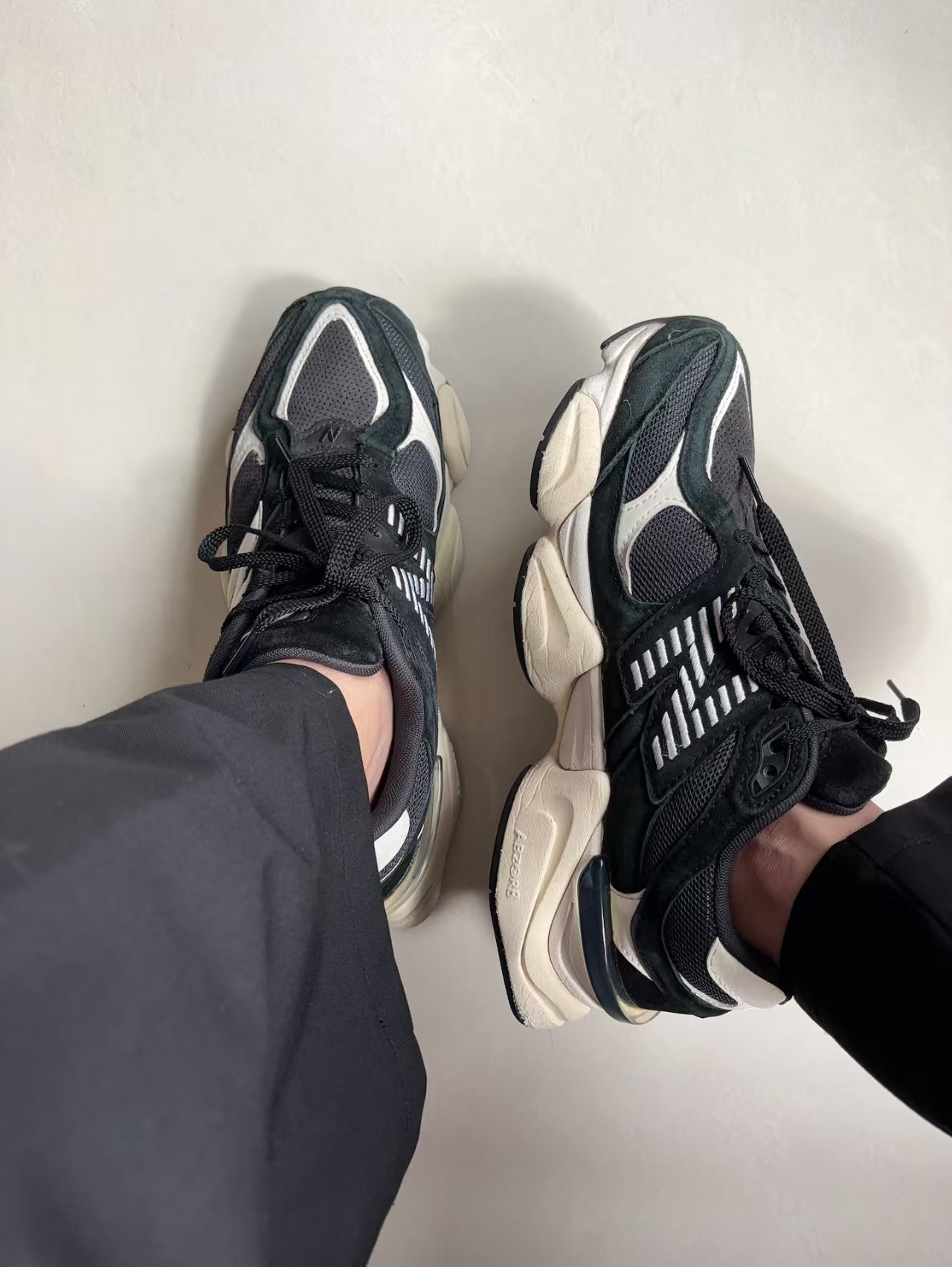 New Balance 9060 Black and White U9060AAA review Lance