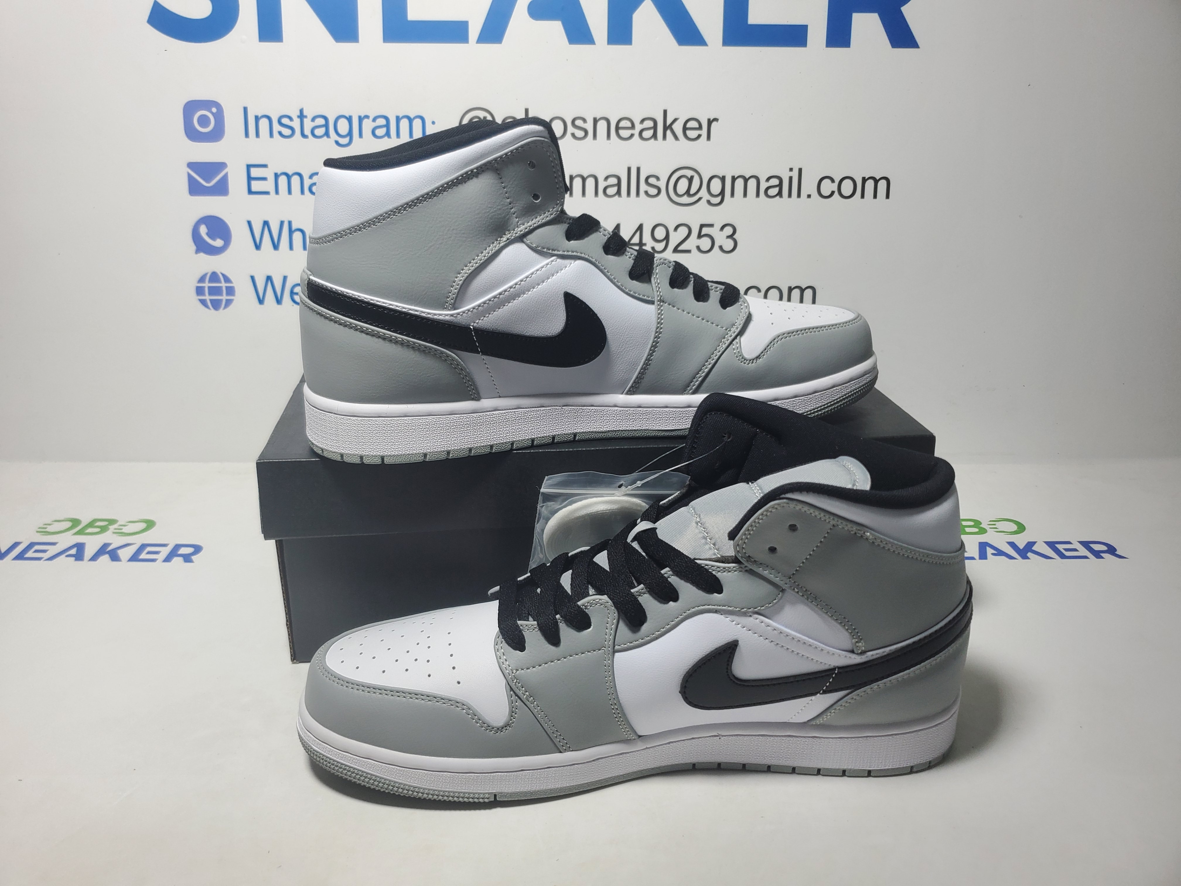 Air  Jordan 1 Mid Light Smoke Grey 554724-092 review Obosneaker 01