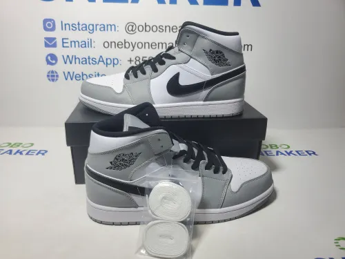 Air  Jordan 1 Mid Light Smoke Grey 554724-092 review 