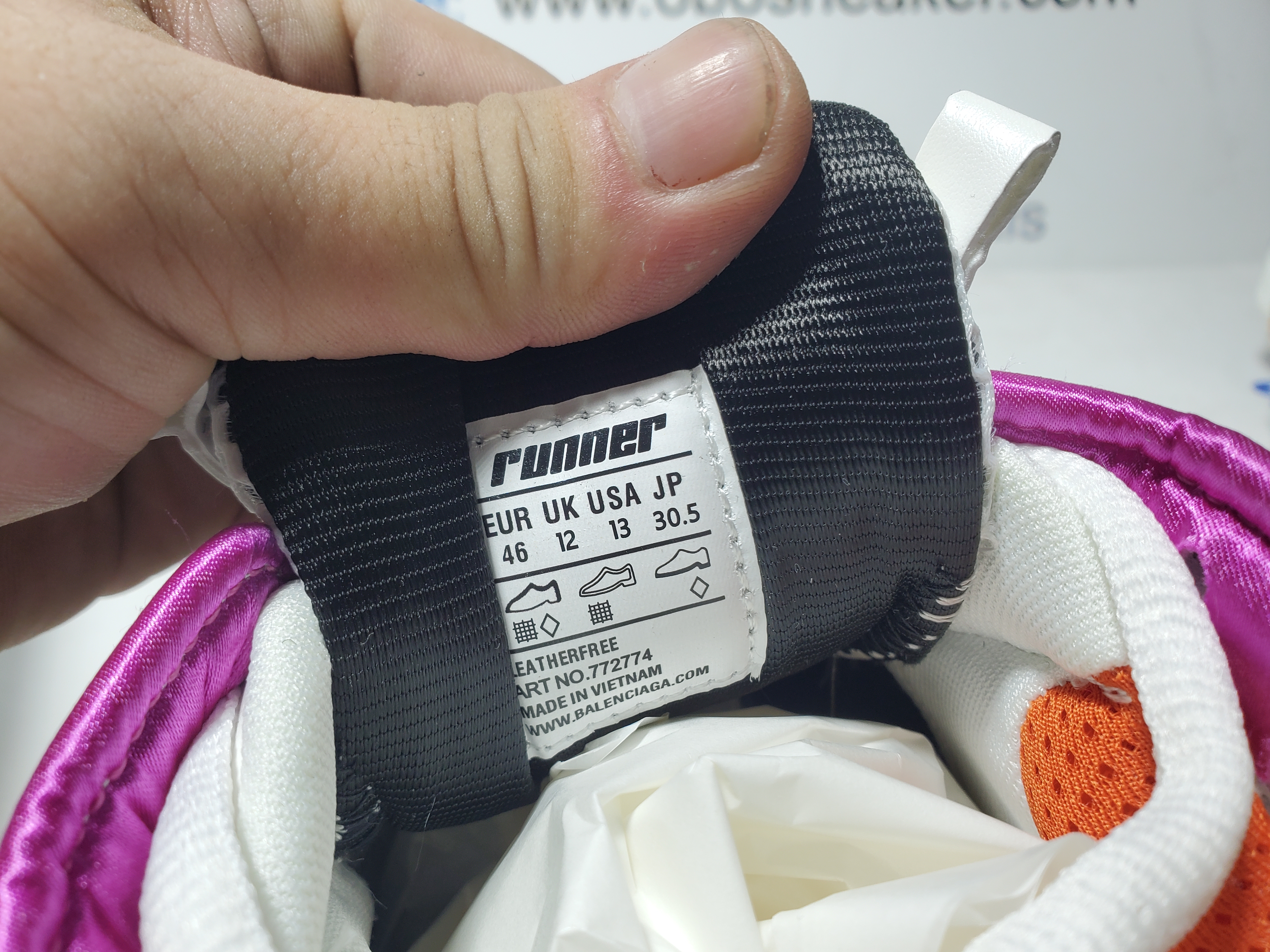 【FLASH SALE】Balenciaga Runner Sneaker Color Orange Powder 772767 W3RBW 9168 review Obosneaker 05