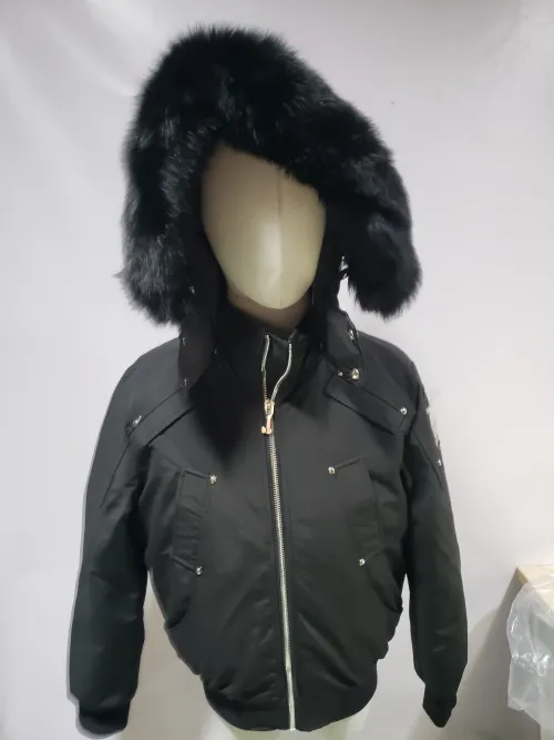 【FLASH SALE】Moose Knuckles Men's Balistic Bomber Zip-Up Fur Jacket Black review 