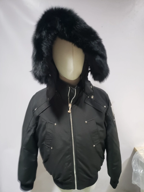【FLASH SALE】Moose Knuckles Men's Balistic Bomber Zip-Up Fur Jacket Black review 