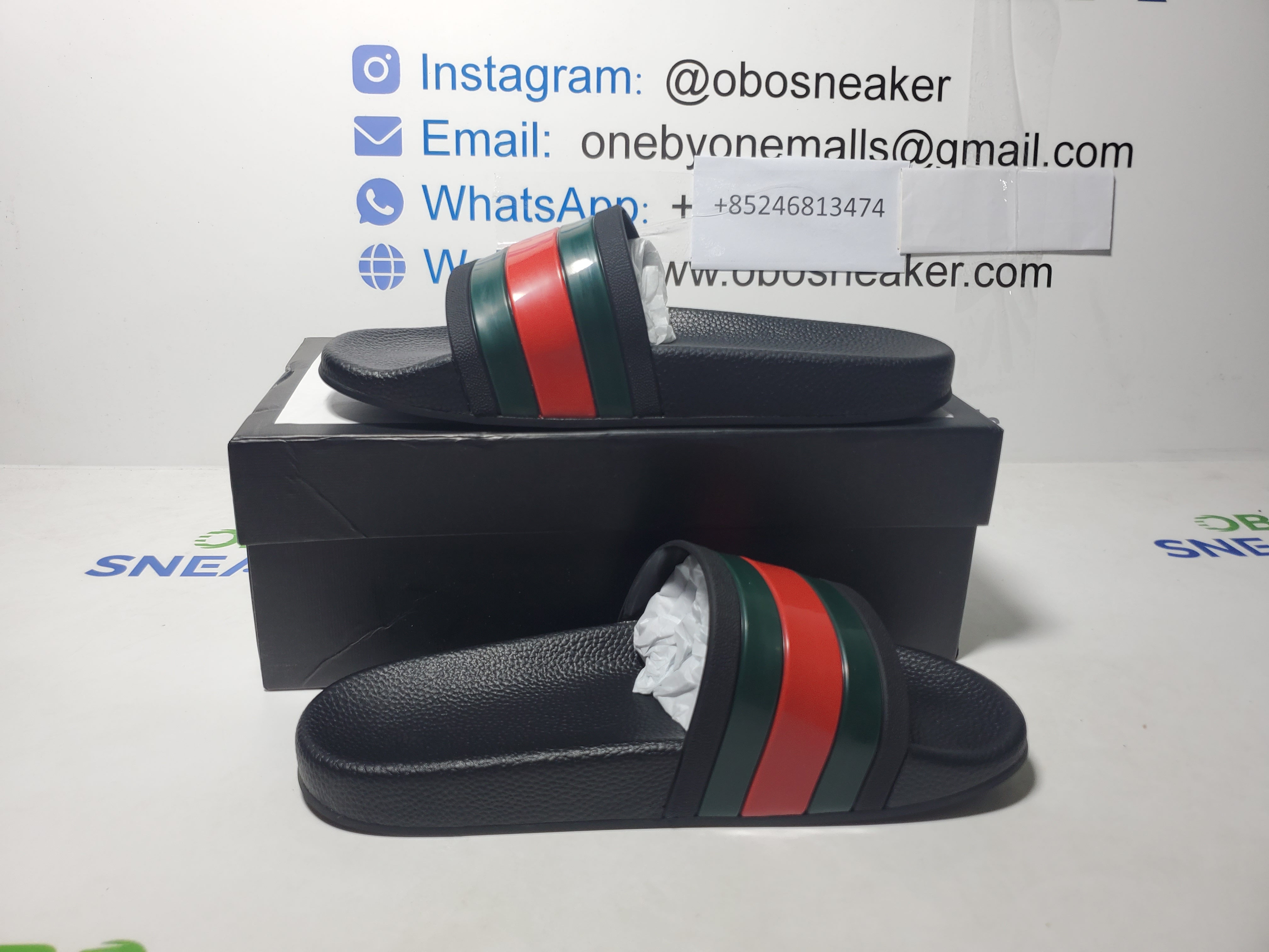 Gucci Web Accent Rubber Slides review obosneaker 00
