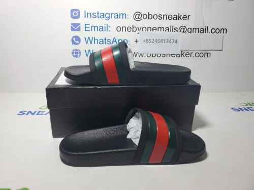 Gucci Web Accent Rubber Slides review 