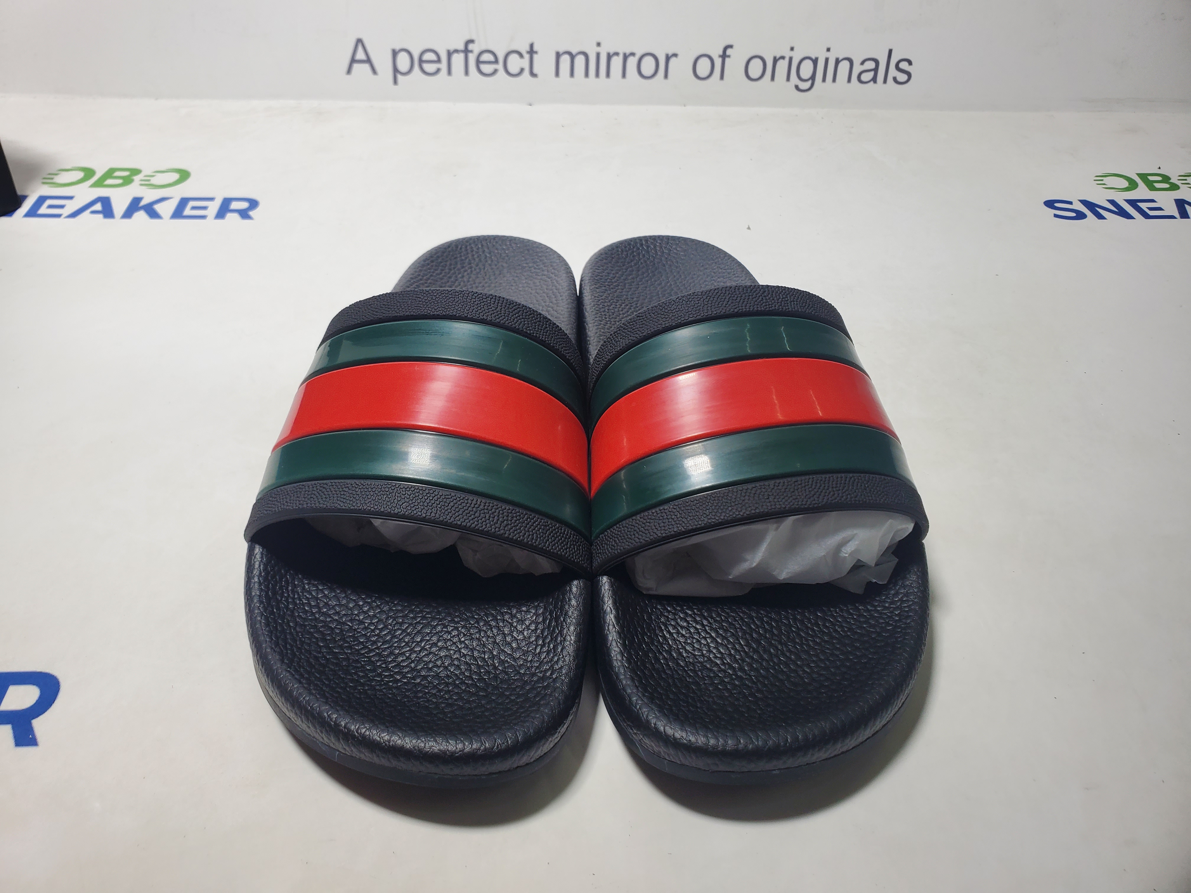 Gucci Web Accent Rubber Slides review obosneaker 03