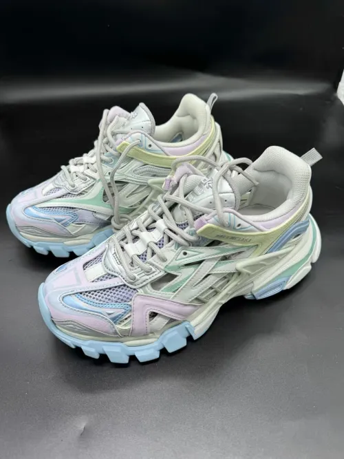 Balenciaga Track 2 Sneaker Military Black Pale White Purple 568615 W2GN3 9045 review 