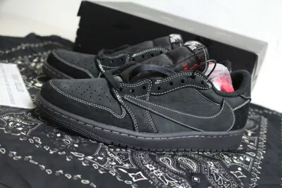【$59 SALE】Air Jordan 1 Retro Low OG SP Travis Scott Black Phantom DM7866-001 review 