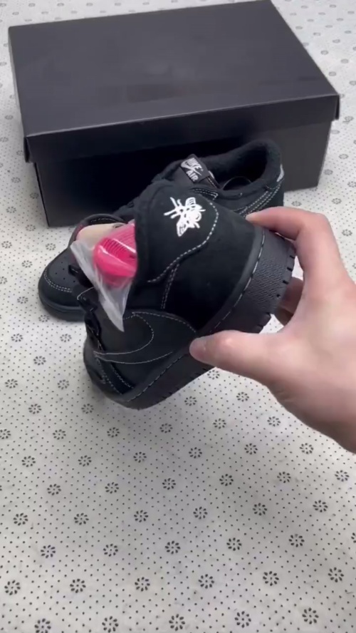 【$59 SALE】Air Jordan 1 Retro Low OG SP Travis Scott Black Phantom DM7866-001 review 