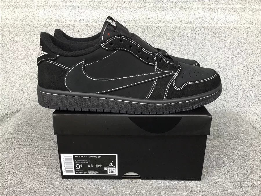 【$59 SALE】Air Jordan 1 Retro Low OG SP Travis Scott Black Phantom DM7866-001 review Buck