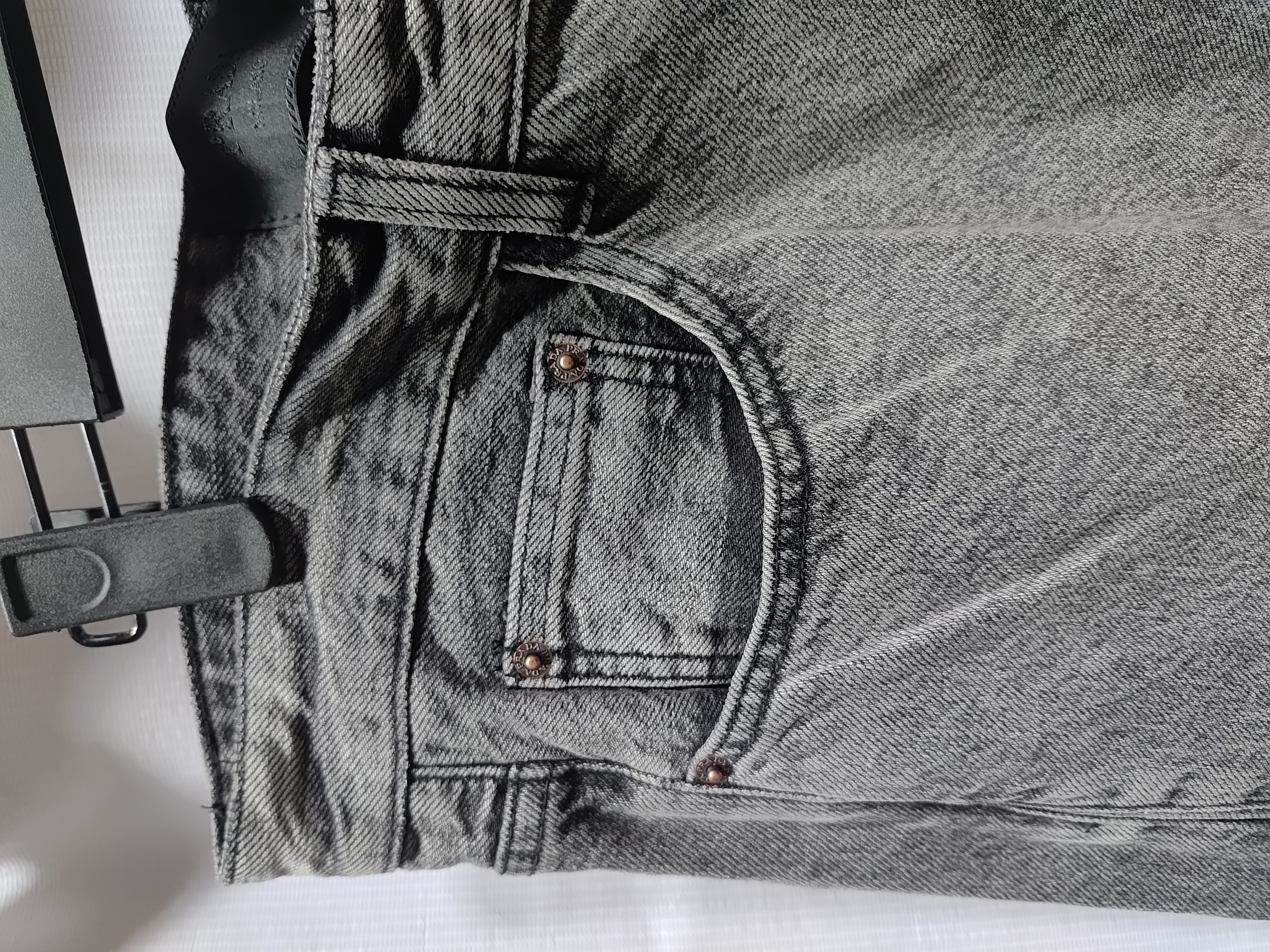 Prada Deconstructed Wide-Leg Jeans With Gusset Back Pocket review Obosneaker 03