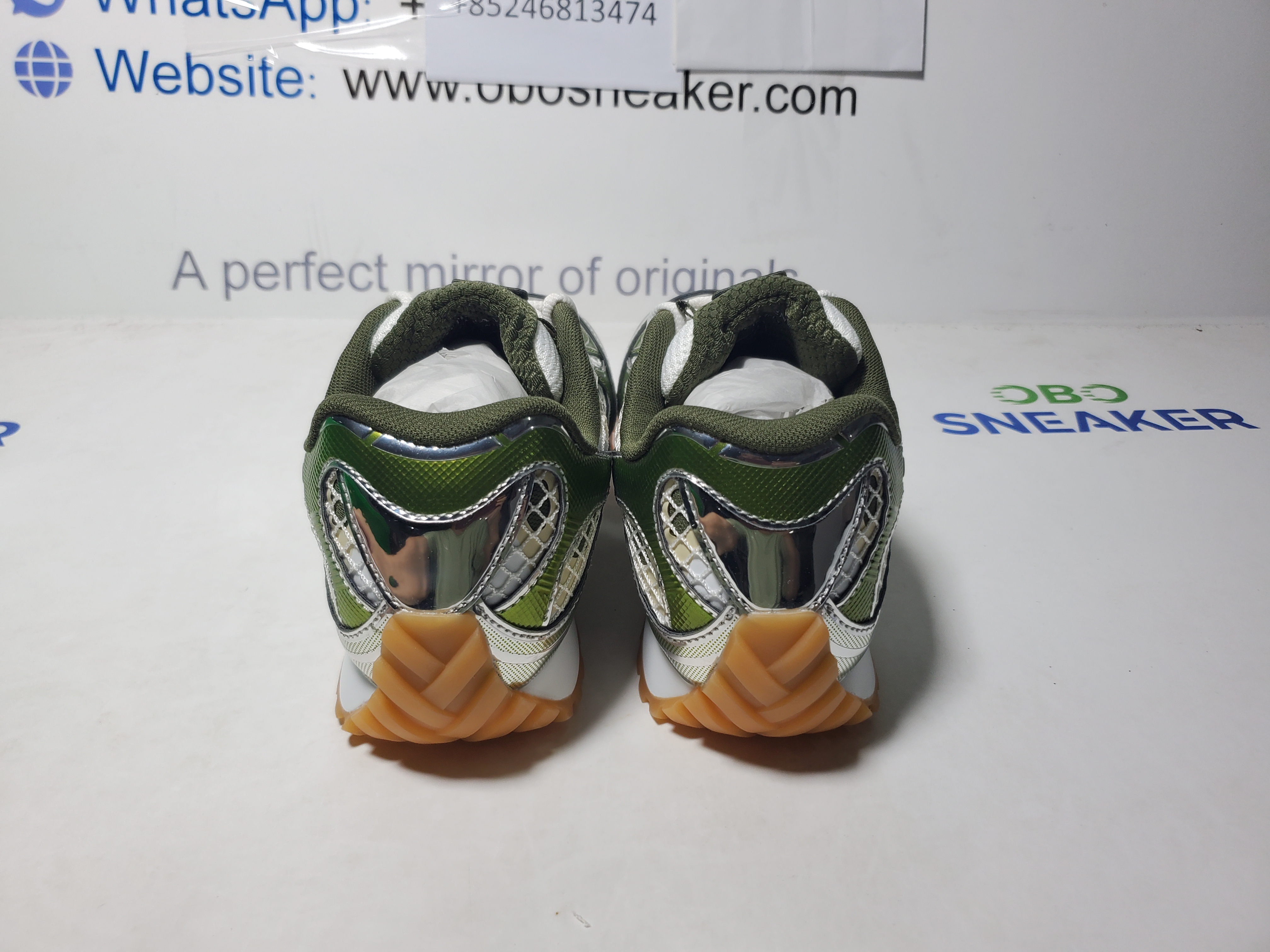 Bottega Veneta Orbit Silver Olive Green 755915V2X402848 review Obosneaker 02