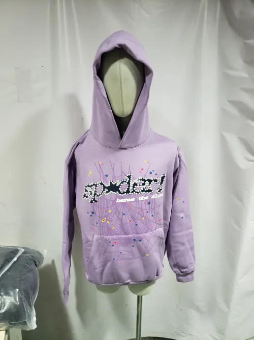 Sp5der Acai Hoodie Purple review 