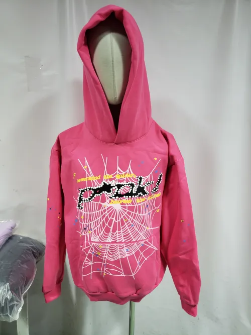 Sp5der Young Thug Punk Hoodie Pink review 