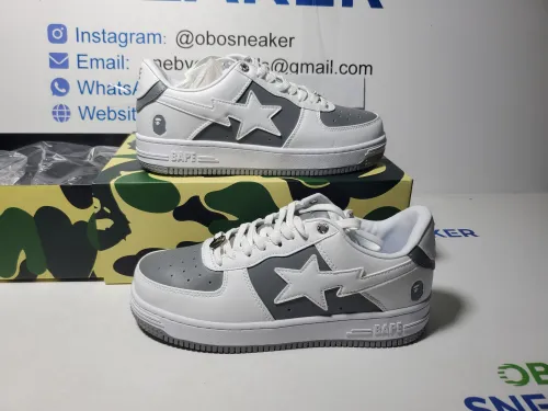  A Bathing Ape Bape Sta Low Grey White OZXSH W291 328 review 
