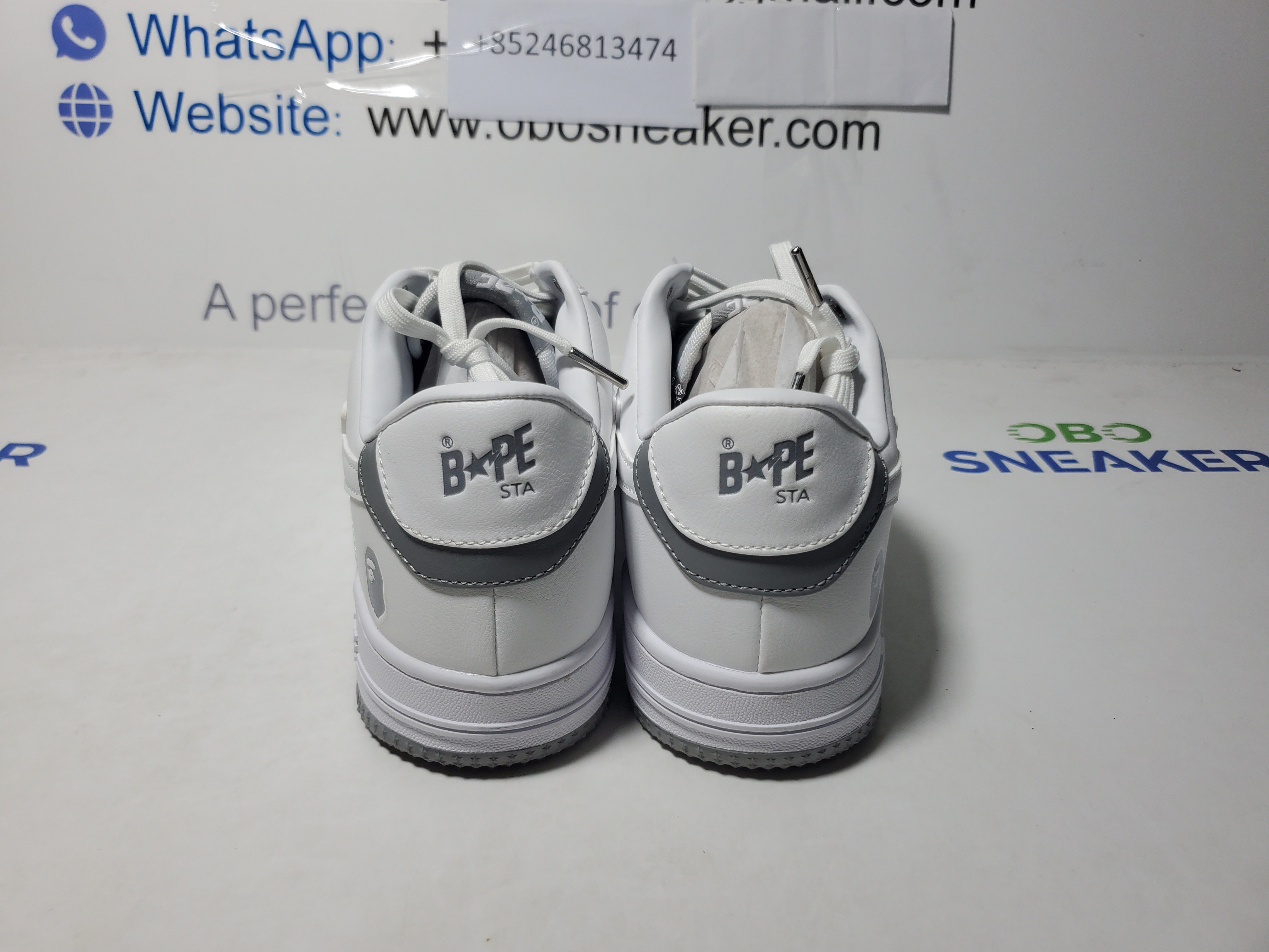  A Bathing Ape Bape Sta Low Grey White OZXSH W291 328 review Obosneaker 02