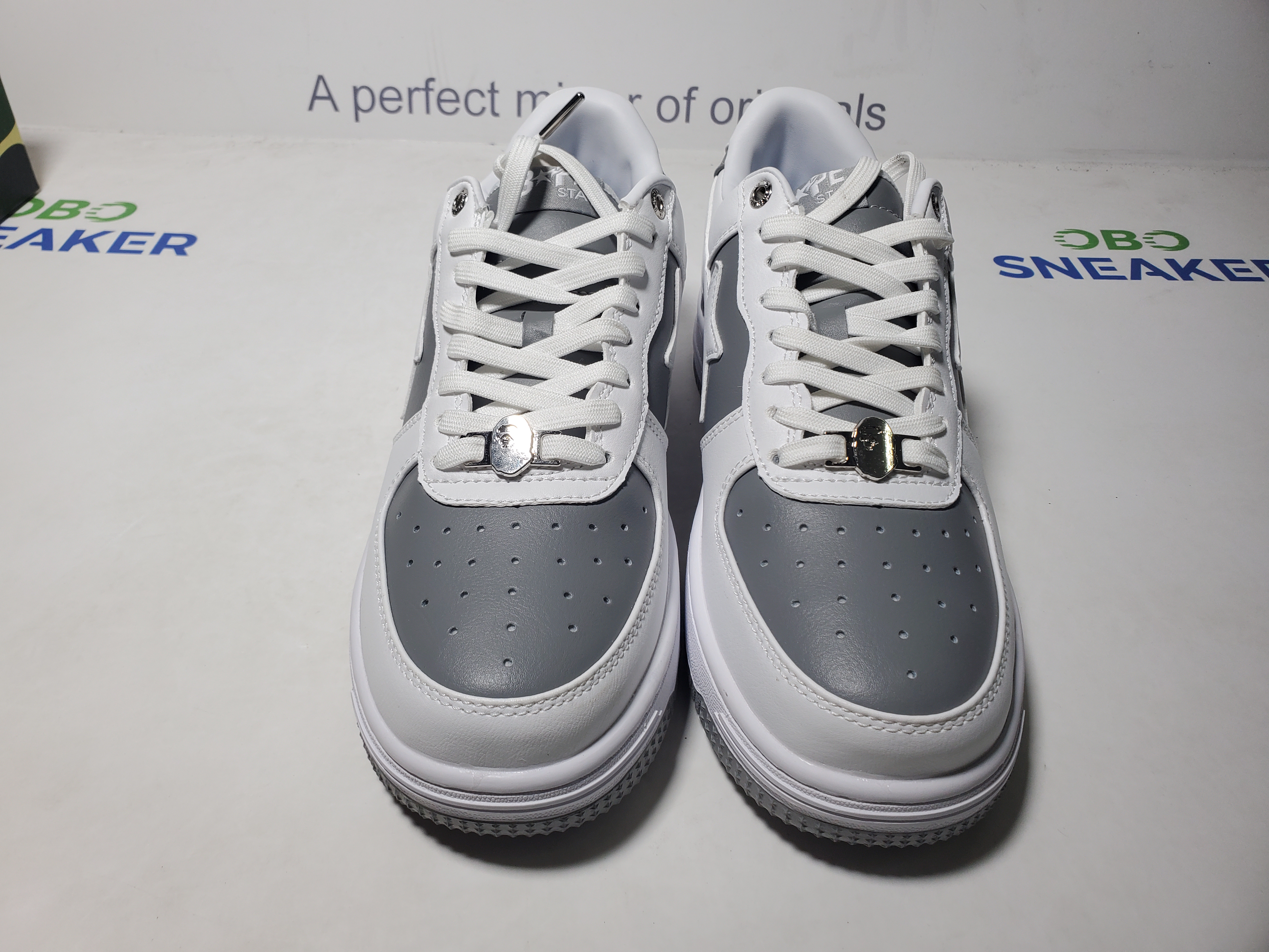  A Bathing Ape Bape Sta Low Grey White OZXSH W291 328 review Obosneaker 03