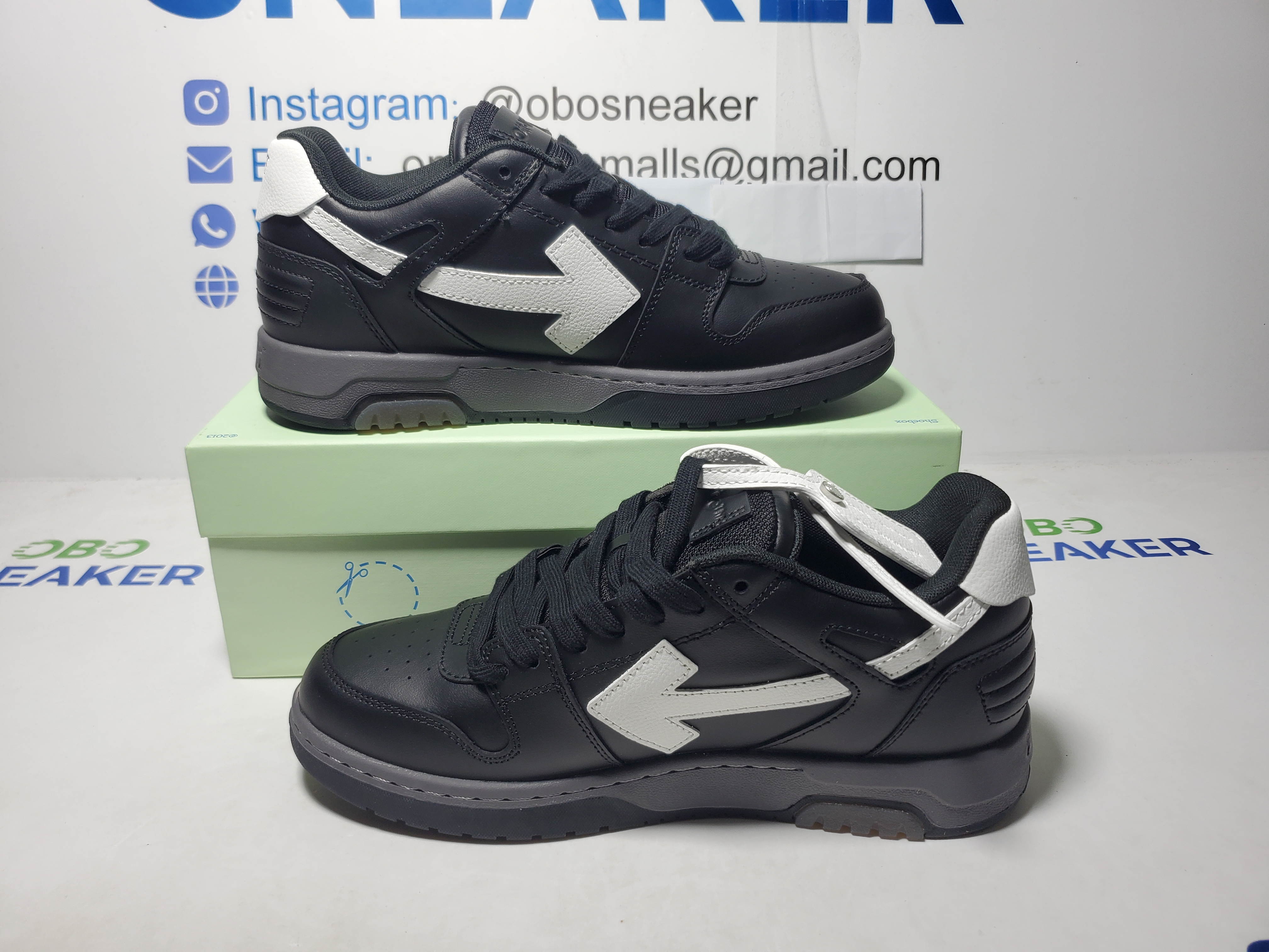 OFF-WHITE Black And White Out Of Office Sneakers review Obosneaker 01