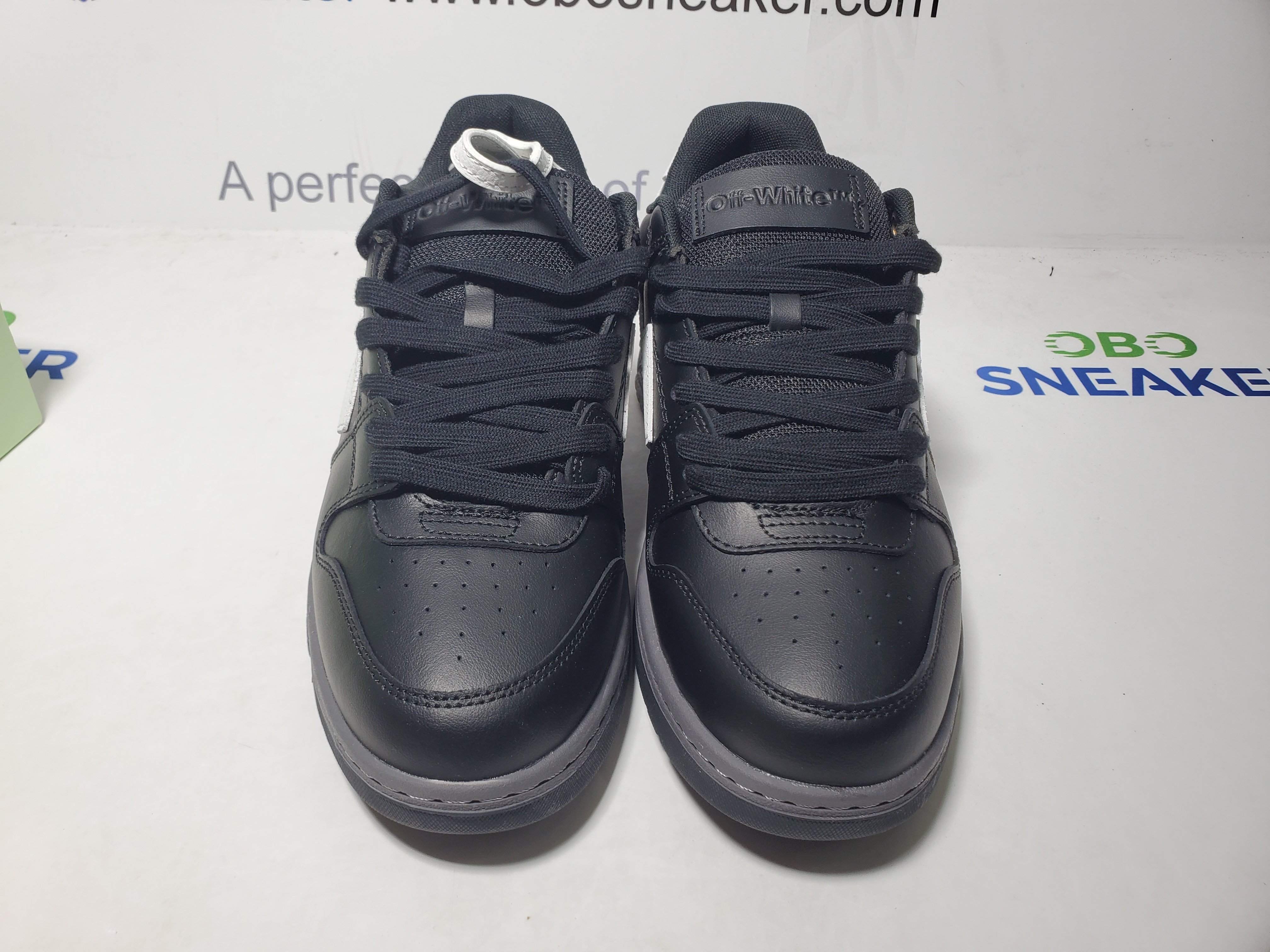 OFF-WHITE Black And White Out Of Office Sneakers review Obosneaker 03