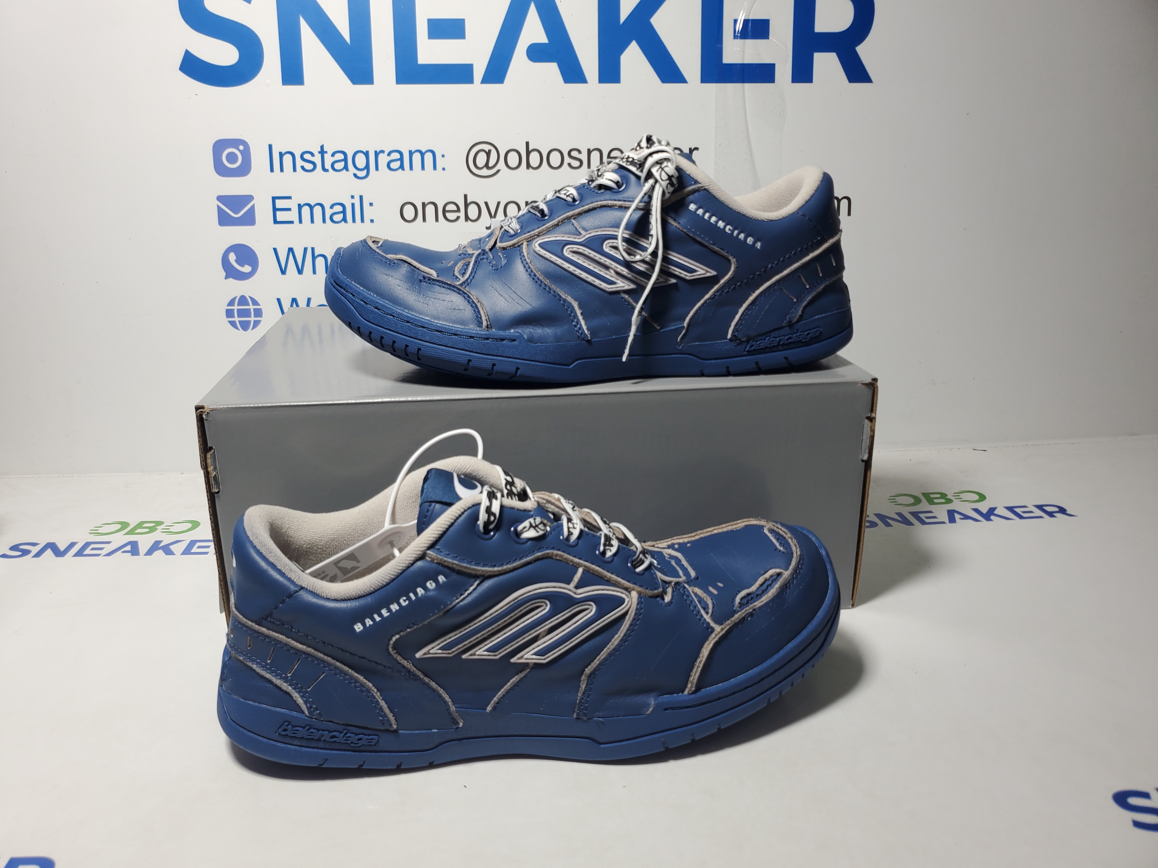 Balenciaga Hamptons Worn-out Trainers Navy Blue 841765 WCURS 4090 review Obosneaker 01