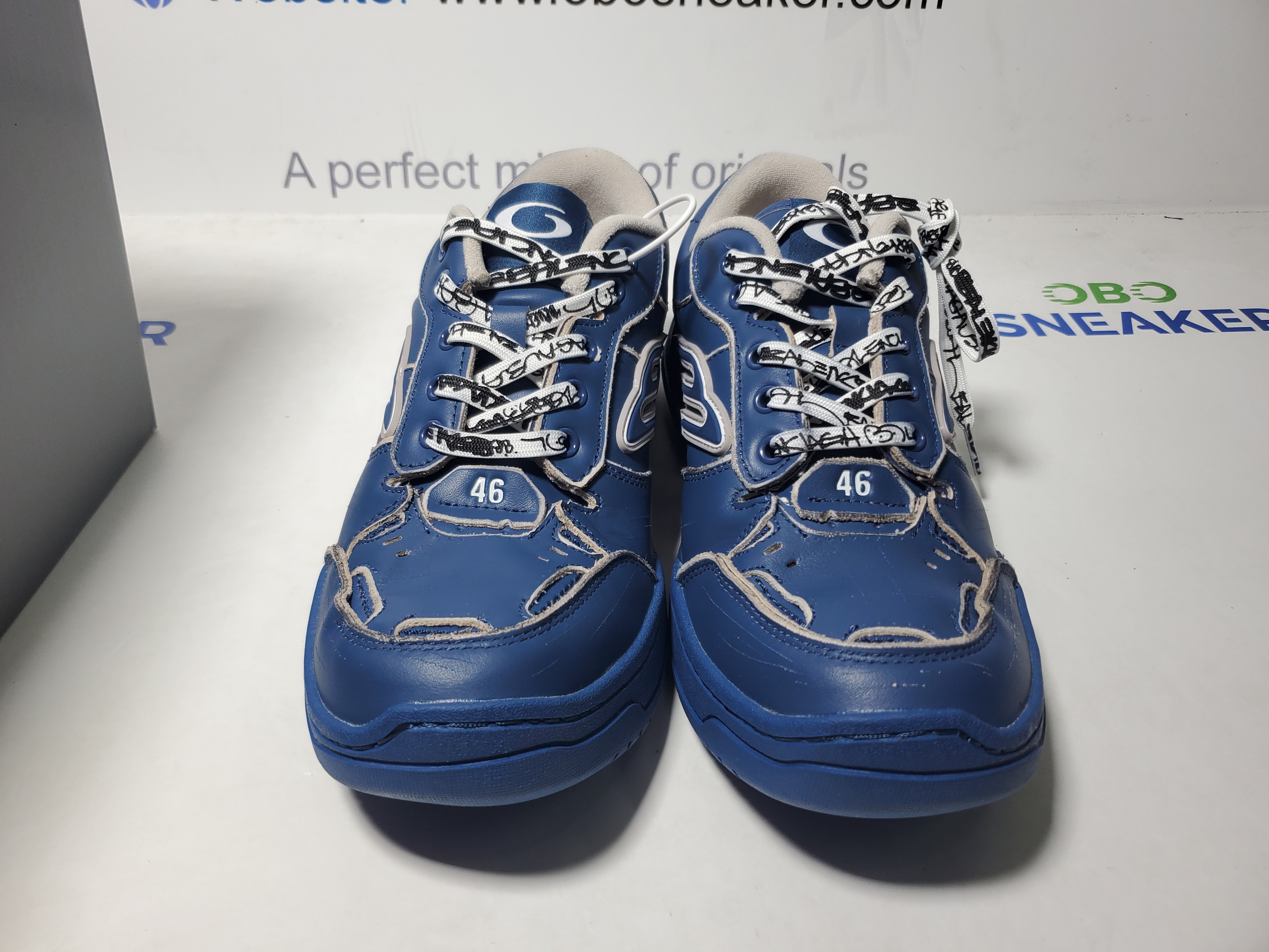 Balenciaga Hamptons Worn-out Trainers Navy Blue 841765 WCURS 4090 review Obosneaker 03