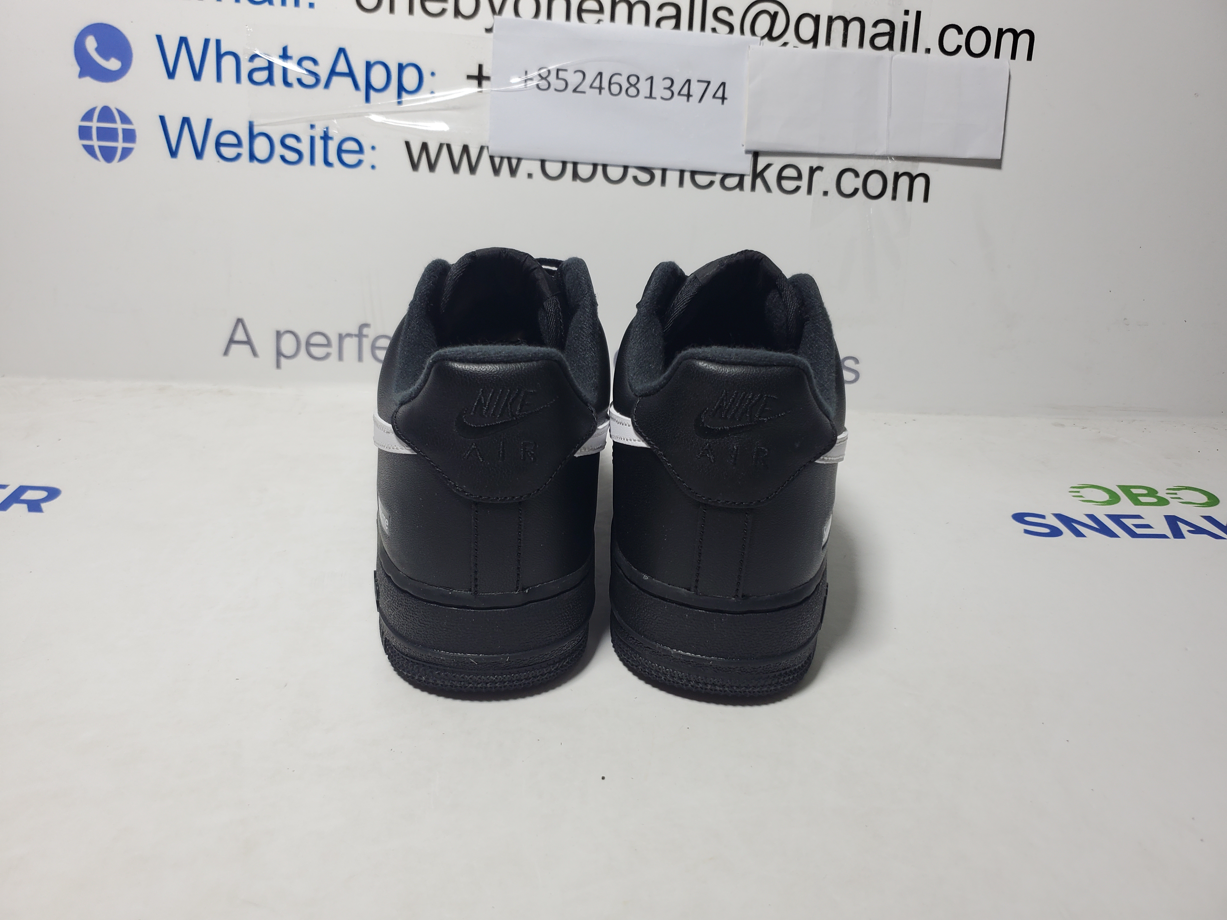 Nike Supreme x Air Force 1 Low Box Logo - Black White CU9225-002 review Obosneaker 02