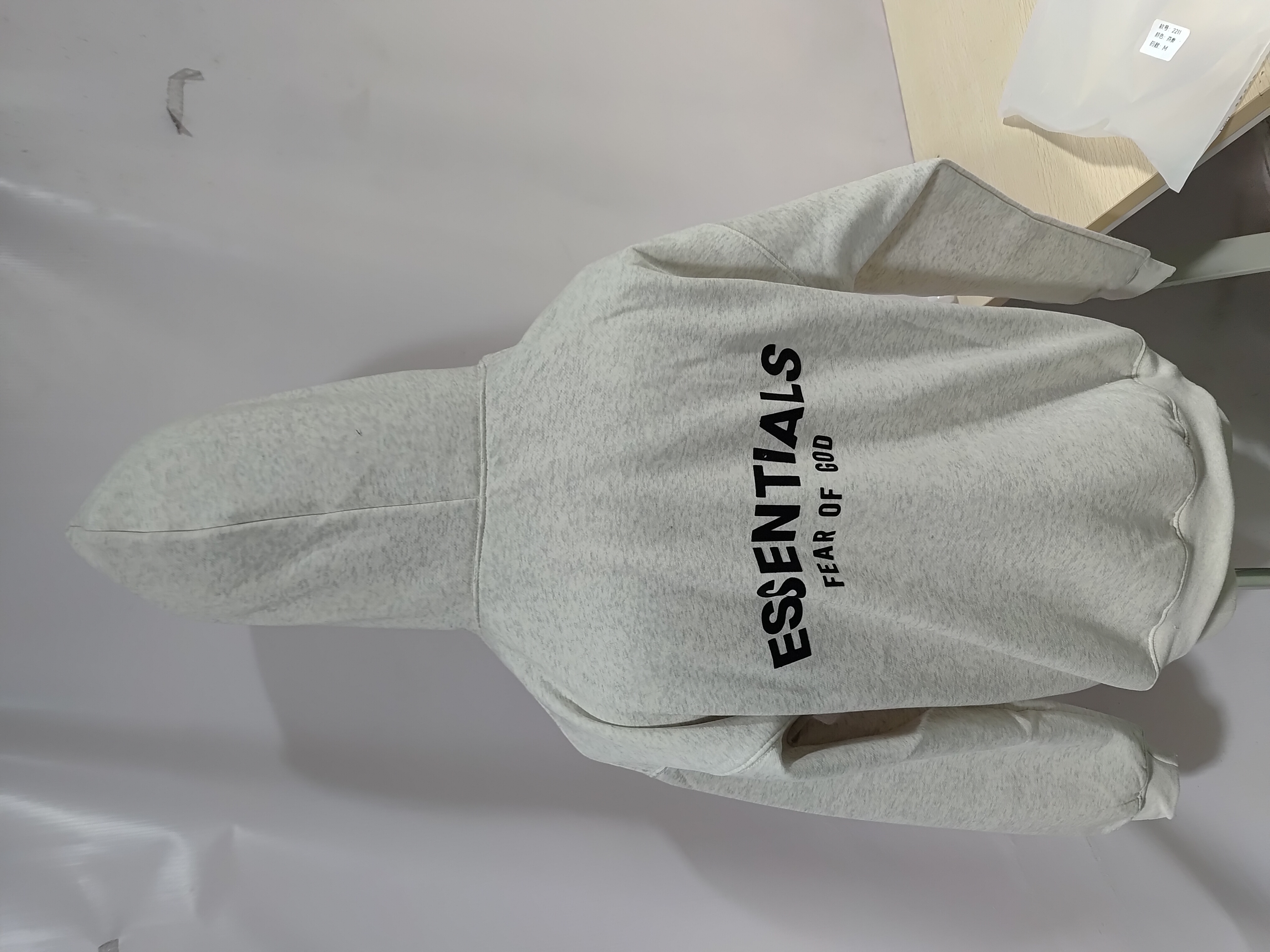 OBO Fear of God Essentials Hoodie Light Oatmeal review Obosneaker 05