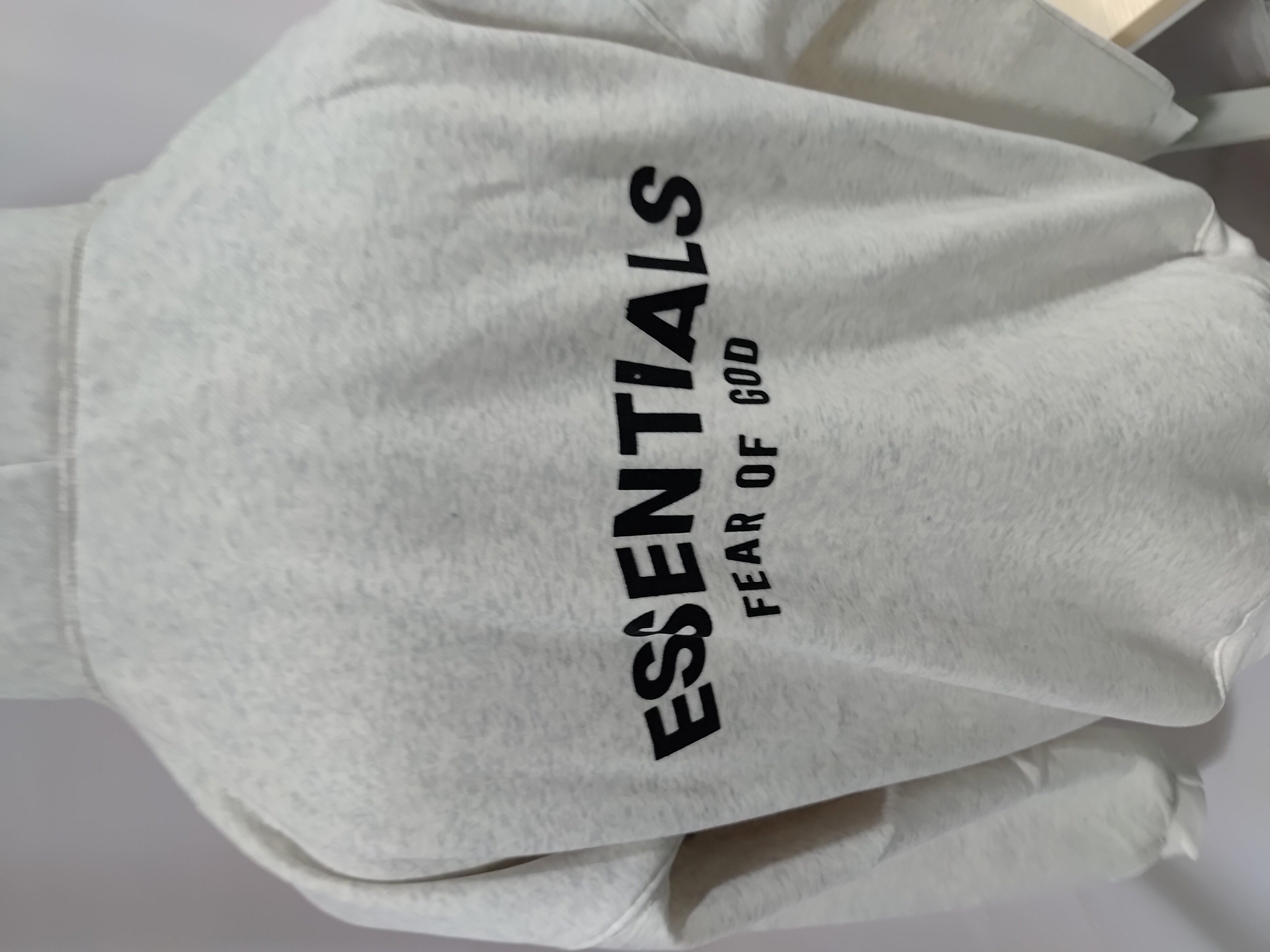 OBO Fear of God Essentials Hoodie Light Oatmeal review Obosneaker 04