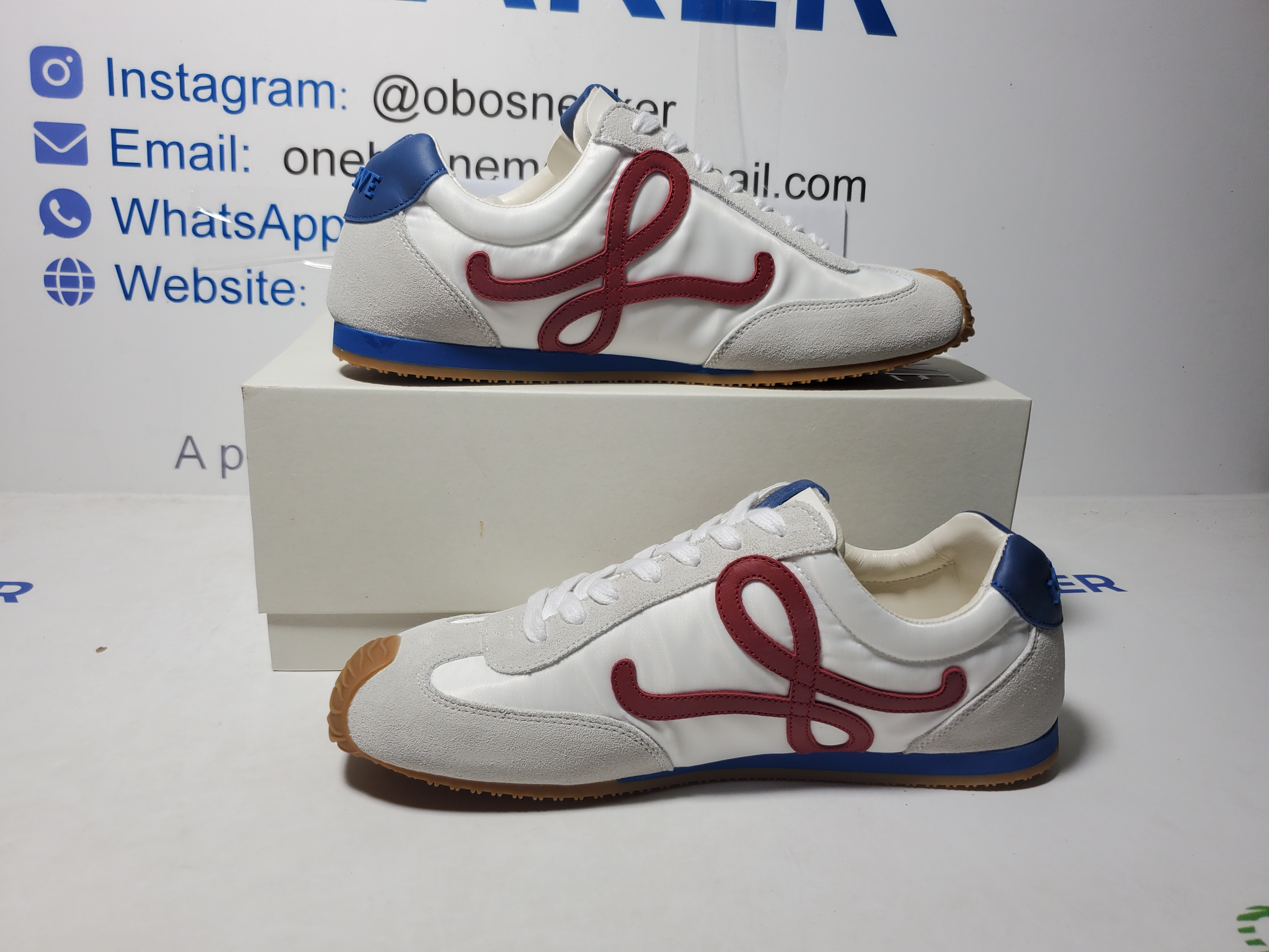 LOEWE Ballet Runner 2.0 White Red LLBR282X02-4868 review Obosneaker 00