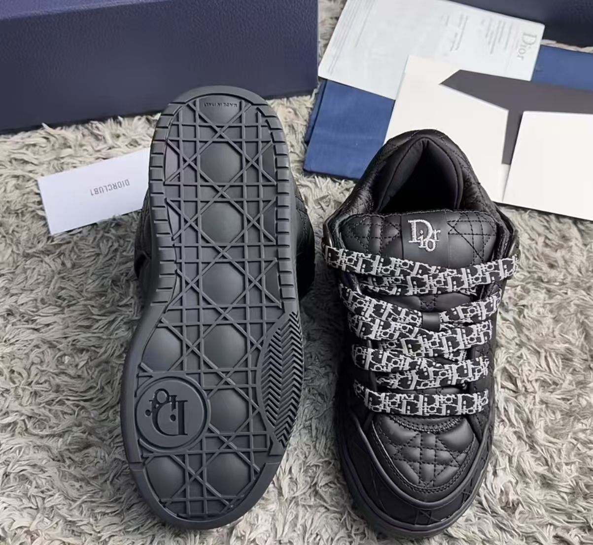 Dior B9S Skater Sneaker Black Quilted Cannage Calfskin review Leopold 01
