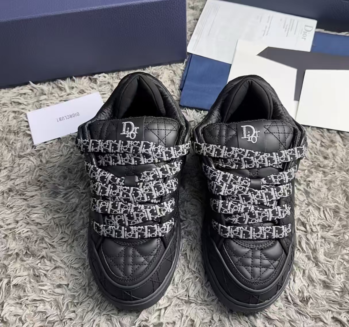 Dior B9S Skater Sneaker Black Quilted Cannage Calfskin review Leopold 02