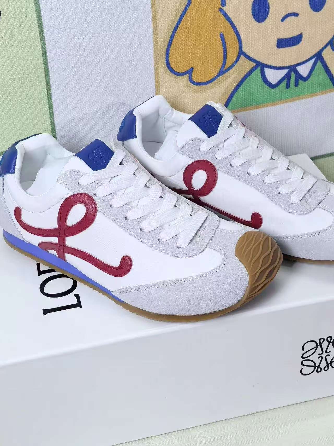 LOEWE Ballet Runner 2.0 White Red LLBR282X02-4868 review aocne