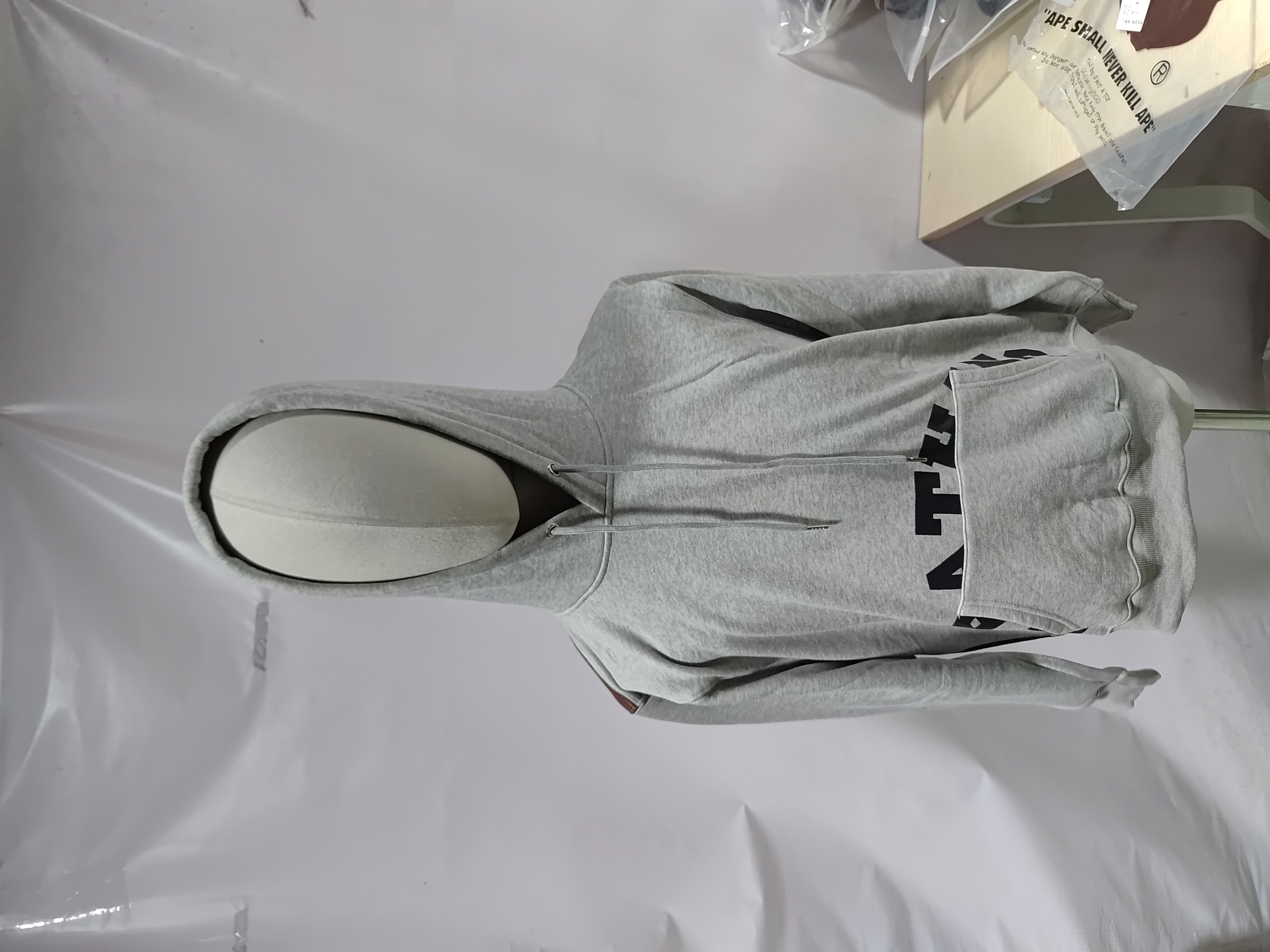 OBO  BAPE Giant Ape Head Hoodie Grey review Obosneaker 00