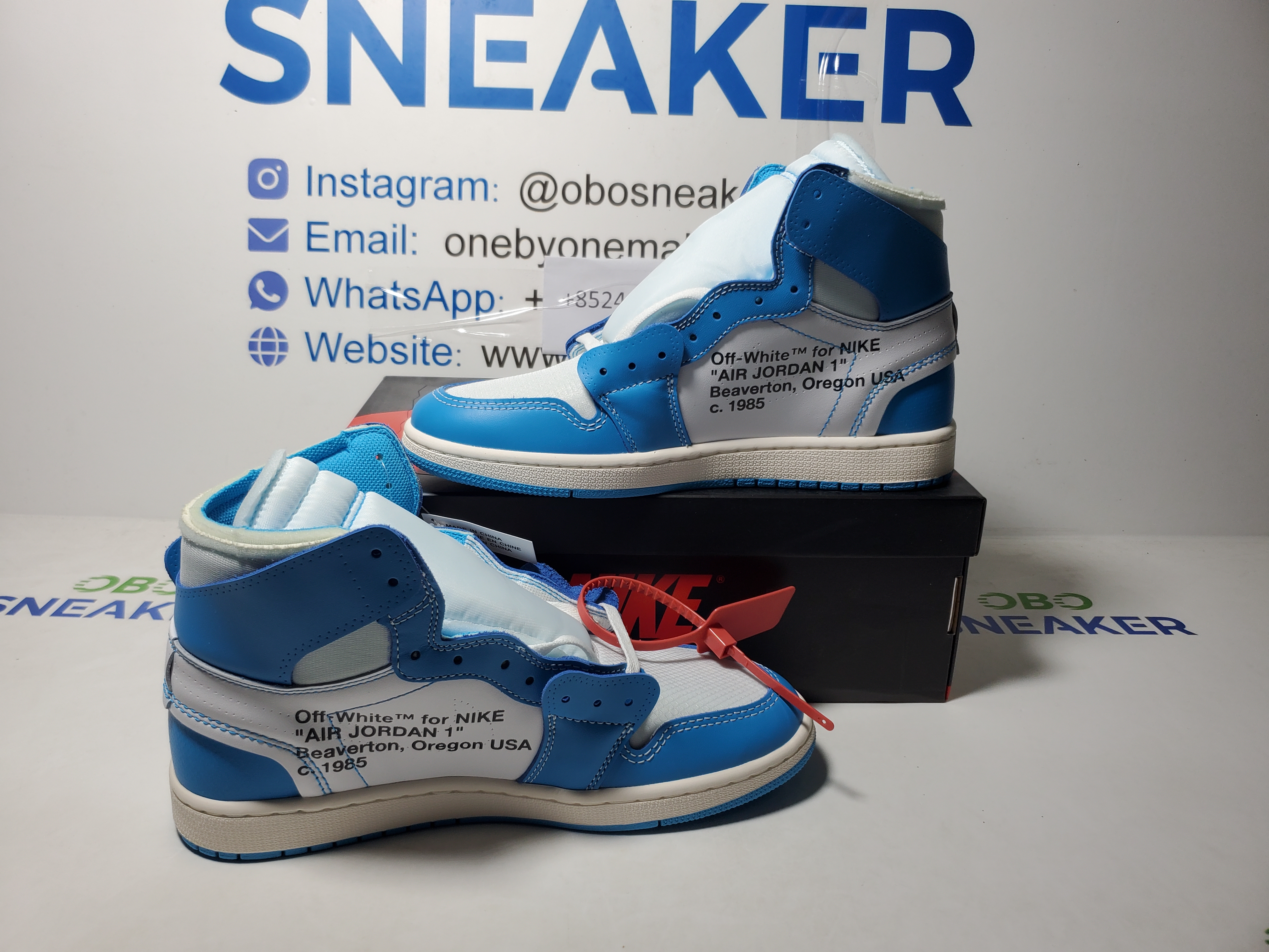 TOP Version Off White x Air Jordan 1 UNC AQ0818-148 review Obosneaker 00