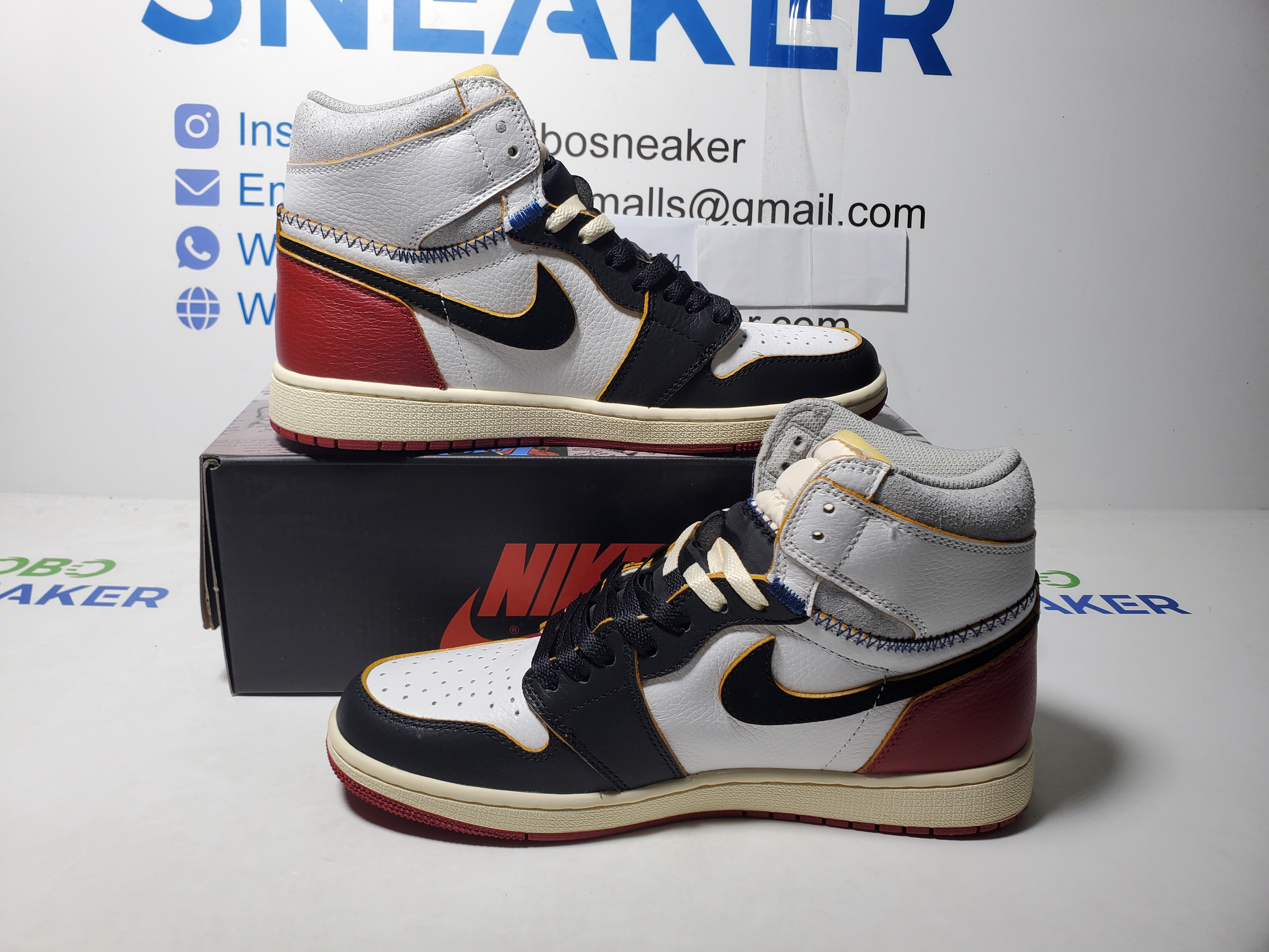 TOP Version Union X Air Jordan 1 OG Hi Retro Black Toe BV1300-106 review Obosneaker 01